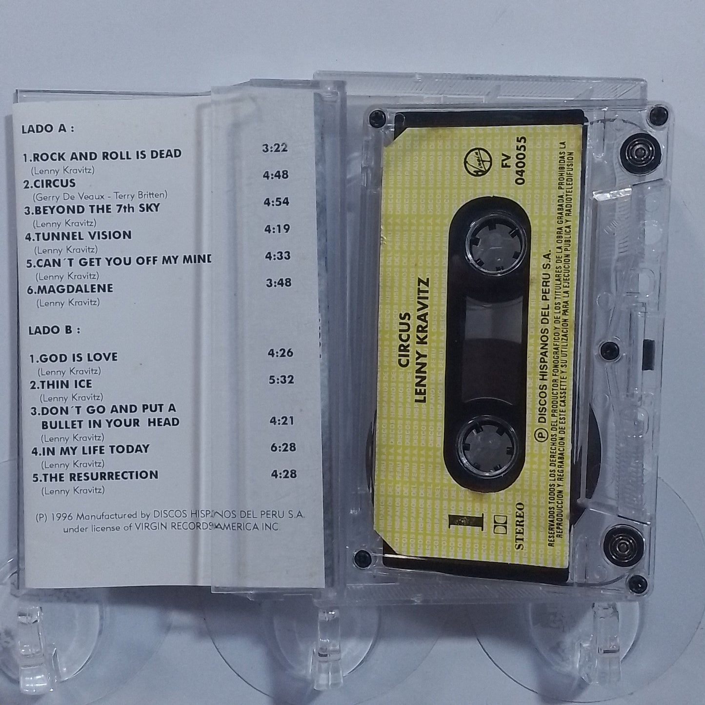 cassette Lenny Kravitz Circus made peru 1996 rock