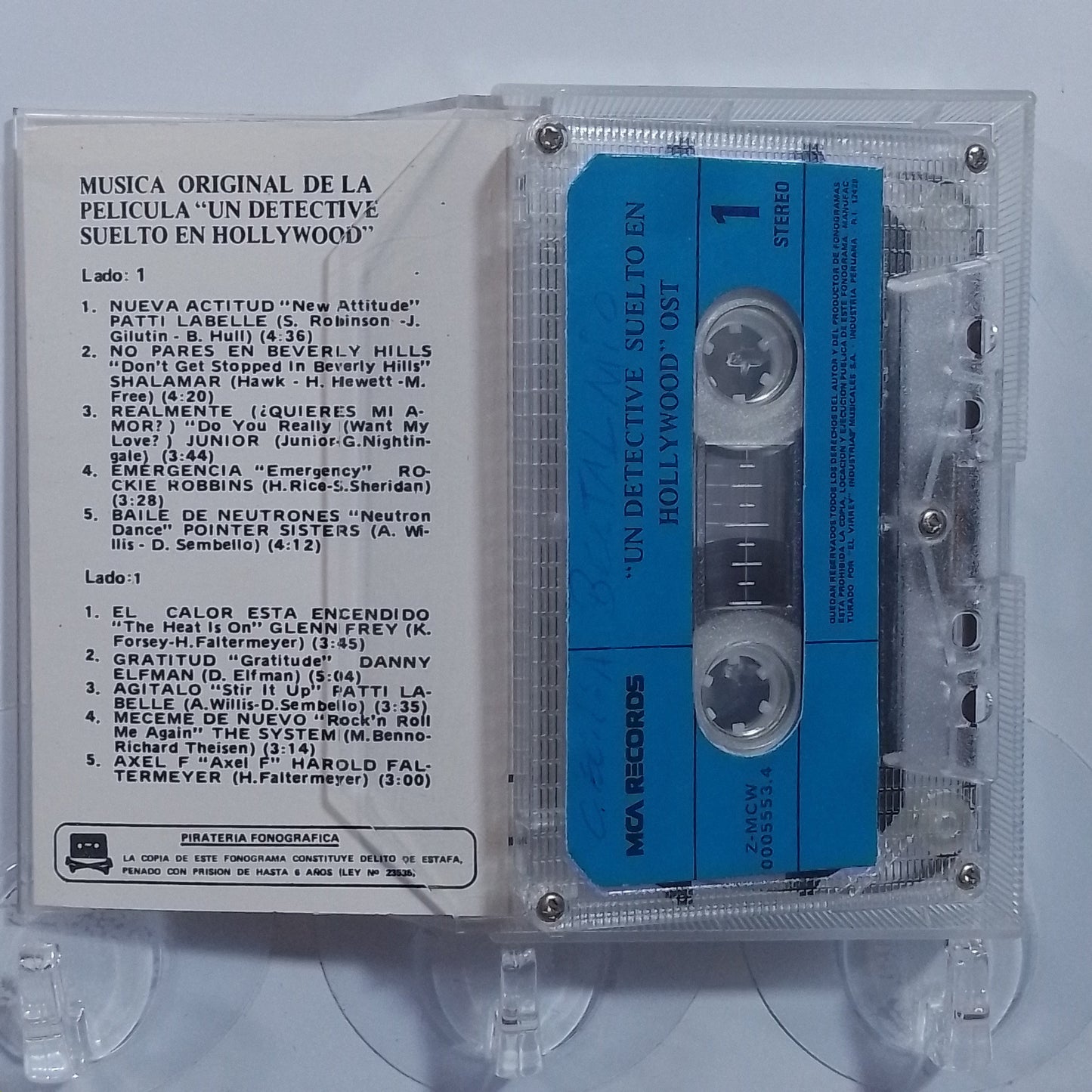 cassette Beverly Hills Cop Patti LaBelle Shalamar Junior varios made peru 1984 soundtrack