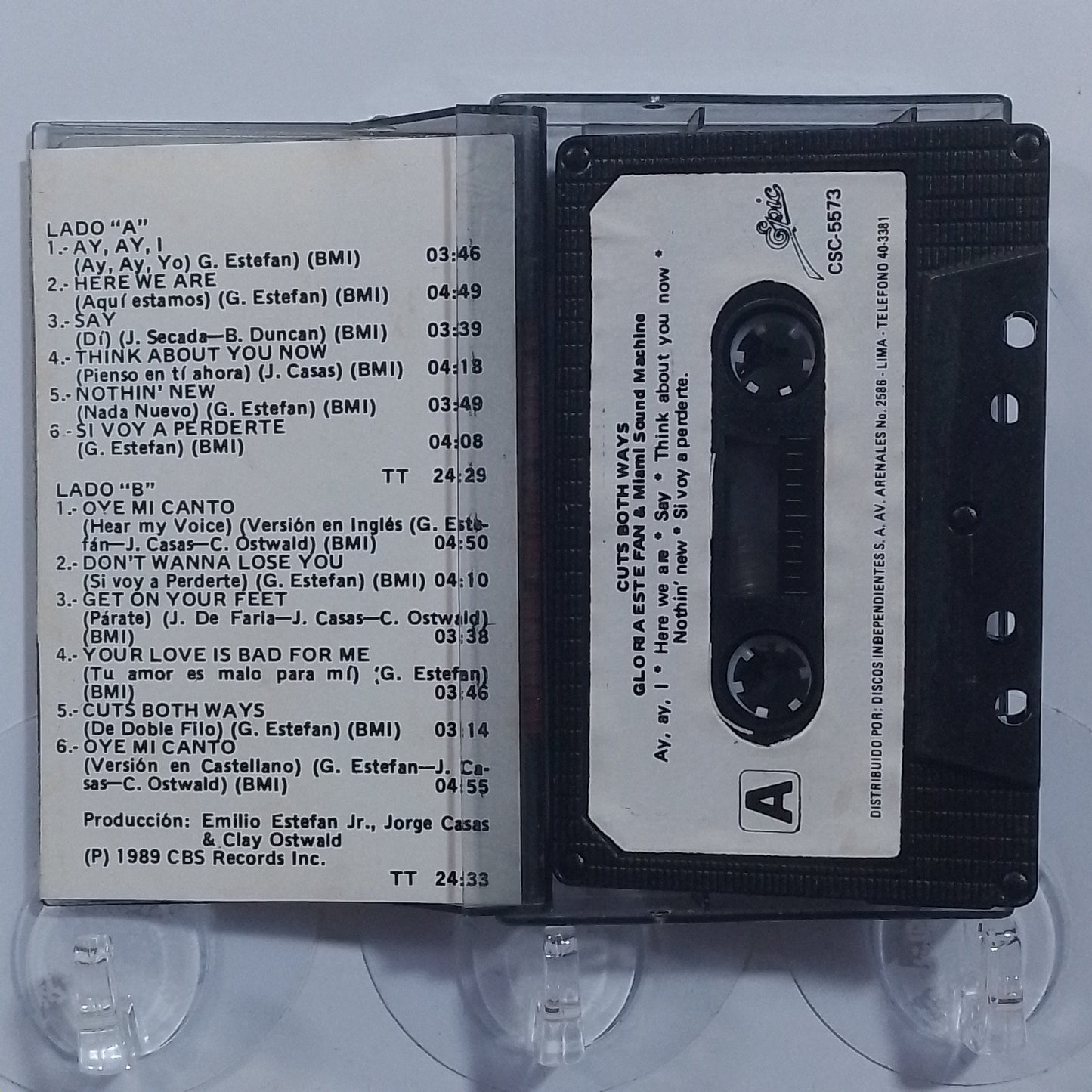 cassette Gloria Estefan Cuts Both Ways made peru 1989 latin pop