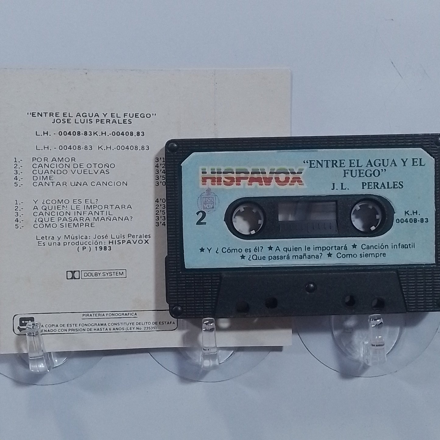 cassette Jose Luis Perales Entre El Agua Y El Fuego made peru 1982 latin pop