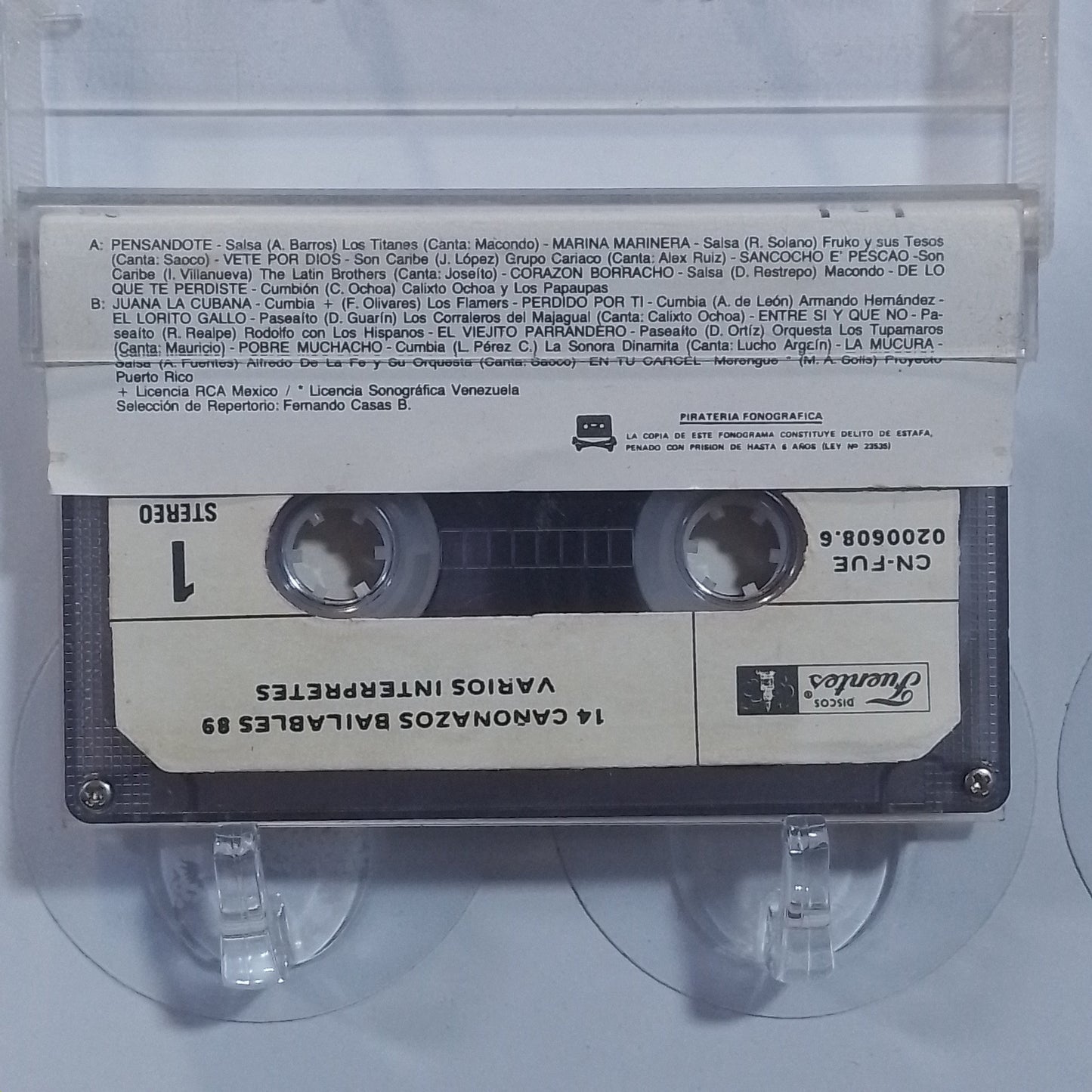 cassette 14 Cañonazos Bailables los titanes fruko latin brothers varios made peru 1988 salsa