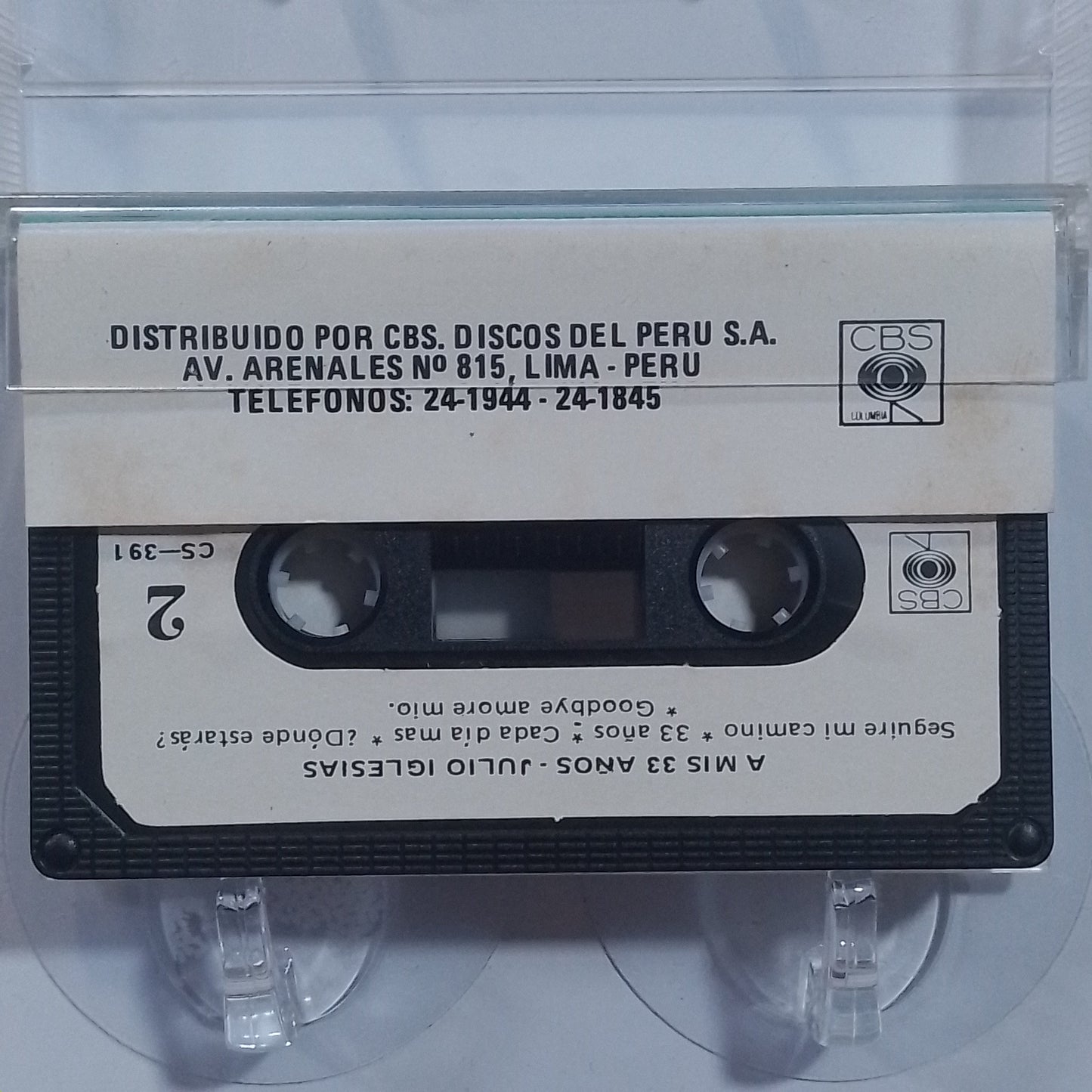 cassette Julio Iglesias A Mis 33 Años made peru 1977 latin pop