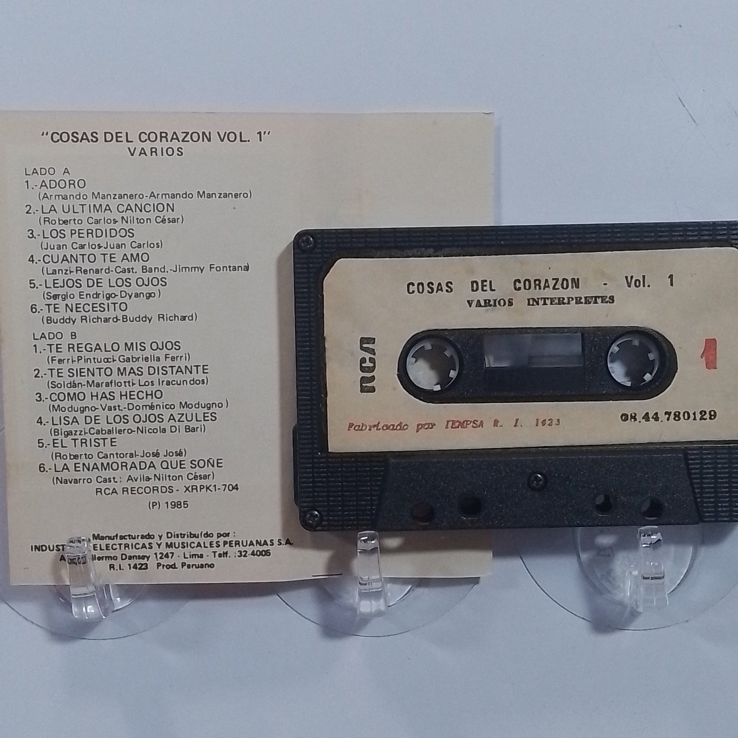 cassette cosas del corazon vol 1 los iracundos dyango buddy richard varios made peru 1980 latin balada