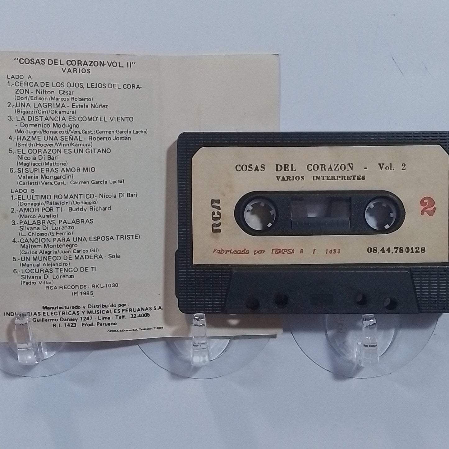 cassette Cosas Del Corazon Vol 2 roberto jordan silvana di lorenzo varios made peru 1975 latin pop