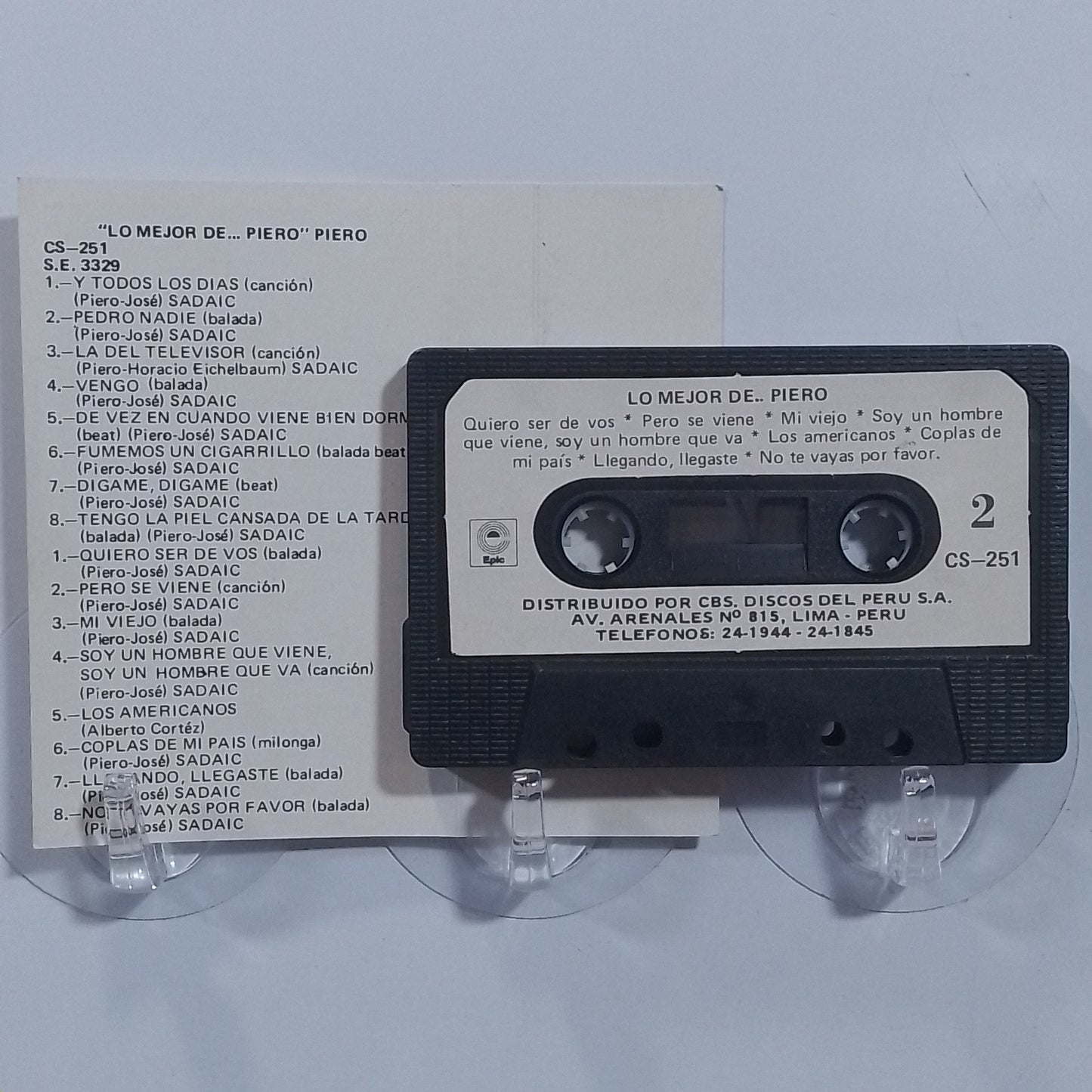 cassette Piero Lo Mejor De Piero made peru 1976 latin pop rock