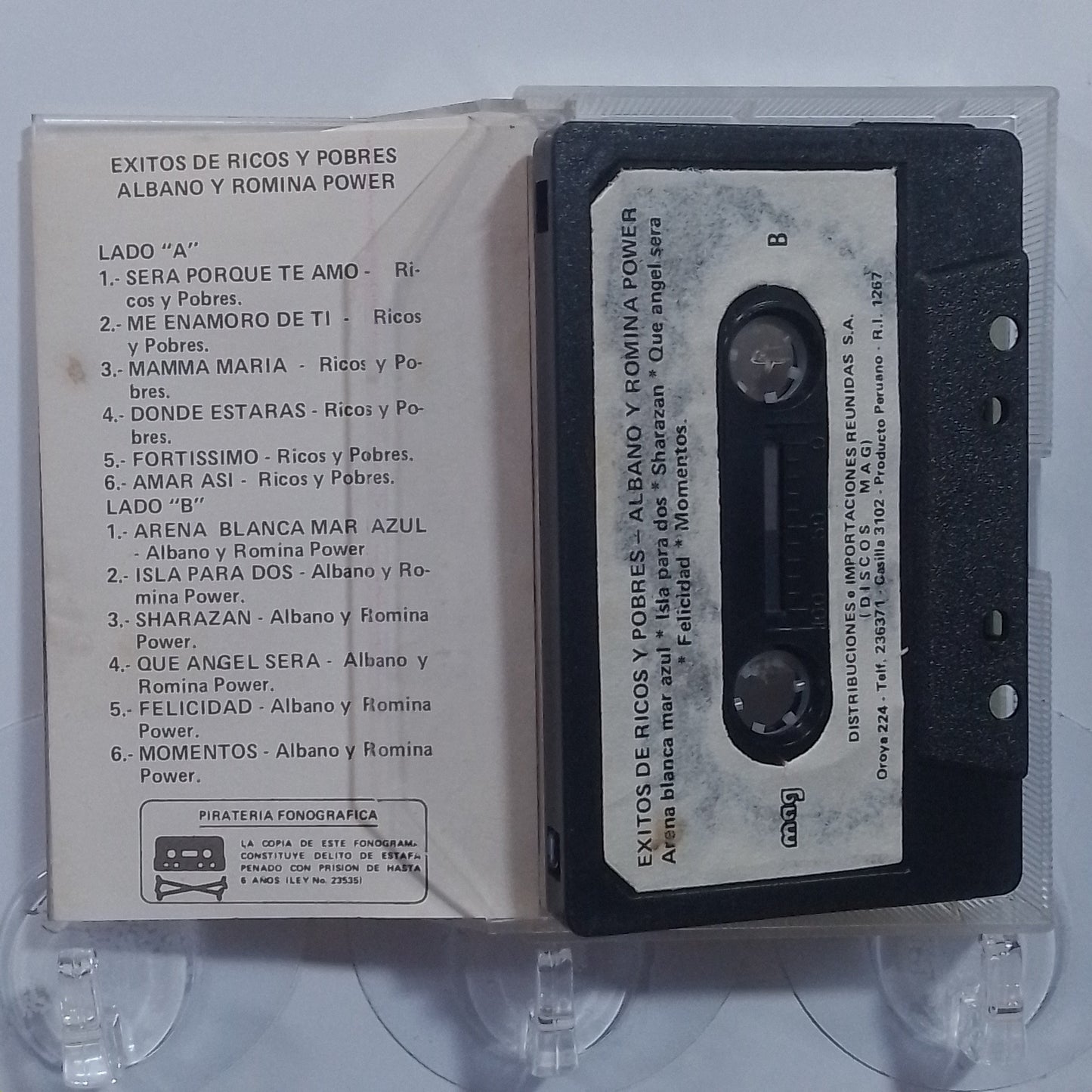 cassette Ricchi & Poveri albano y romina power Exitos De made peru 1982 latin pop