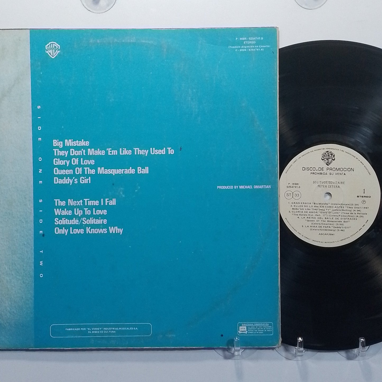 lp Peter Cetera Solitude Solitaire made peru 1987 promocional pop rock
