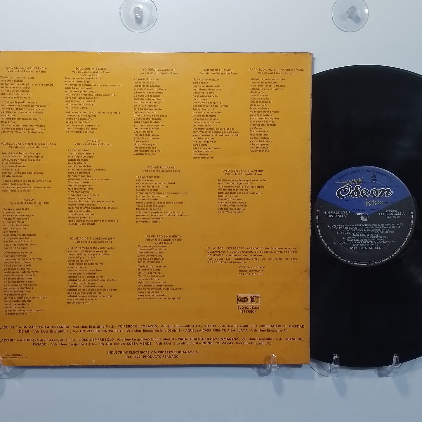lp Jose Escajadillo Un Vals En La Distancia made peru 1976 criollo folk