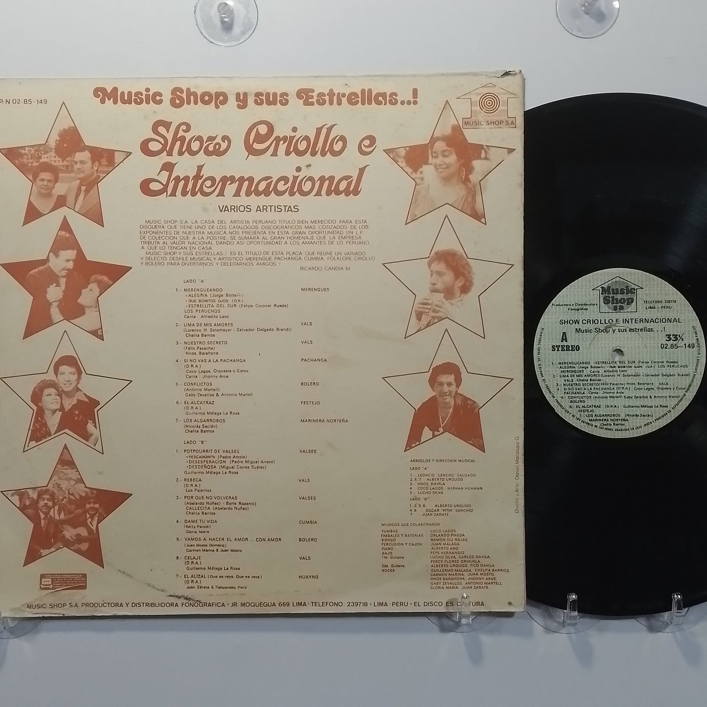 lp Show criollo e internacional jhony arce chelita barrios coco lagos varios made peru 1980 criollo folk