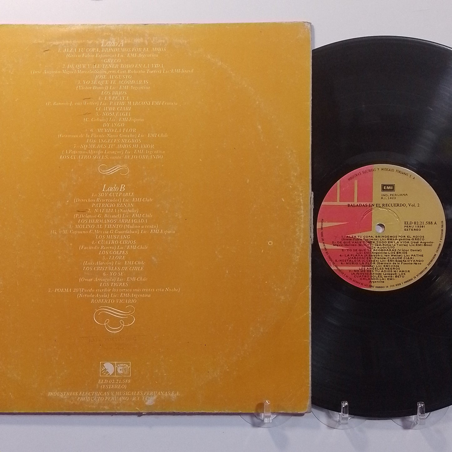 lp Baladas En El Recuerdo vol 2 los angeles negros dyango los golpes varios made peru 1980 latin pop