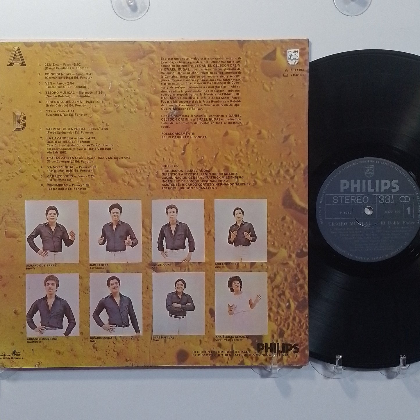 lp El Doble Poder Daniel Ismael Tesoro Musical made colombia 1982 latin vallenato