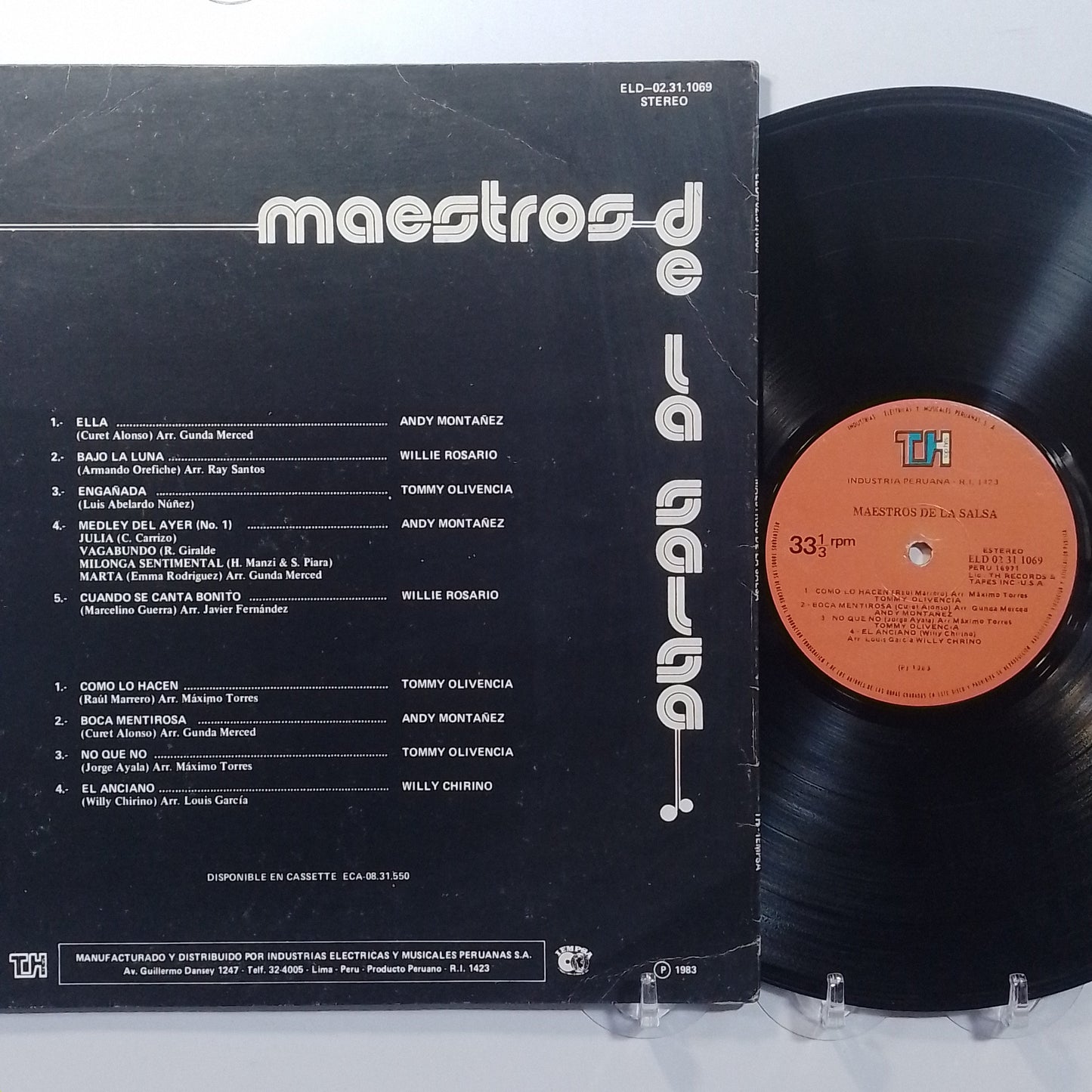 lp Maestros De La Salsa Willie Rosario Andy Montañez Tommy Olivencia Willy Chirino made peru 1983 salsa