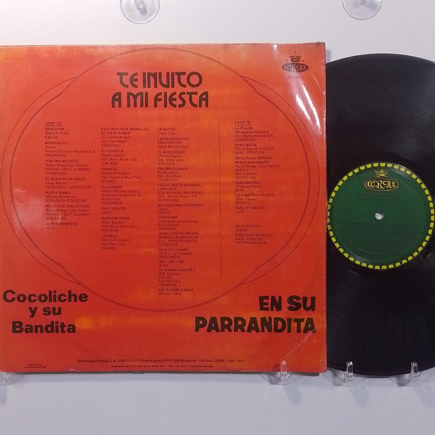 lp cocoliche y su bandita te invito a mi fiesta made peru 1977 infantil