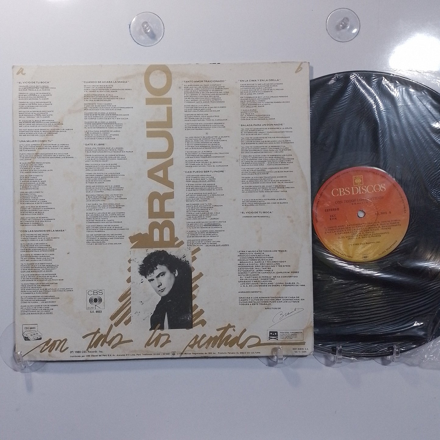 lp Braulio Con Todos los Sentidos made peru 1988 sellado latin pop