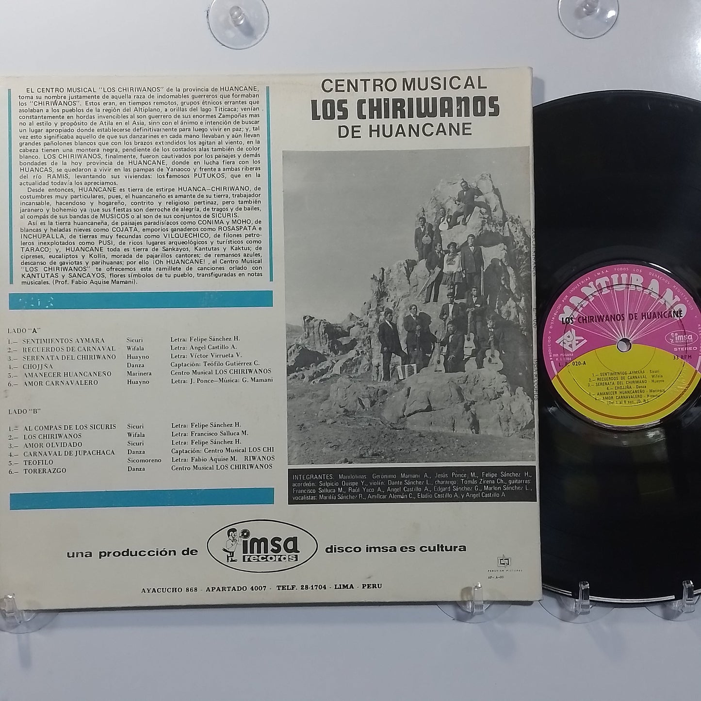 lp Los Chiriwanos de Huancane Centro Musical Los Chiriwanos De Huancane made Peru 1970 andean folk