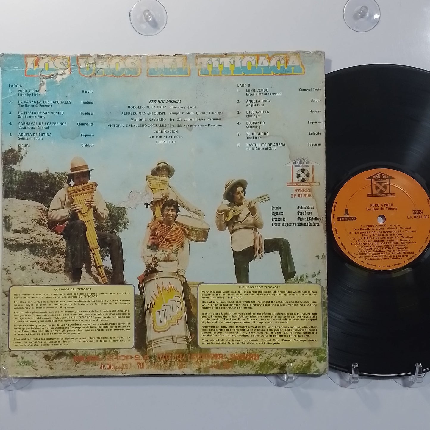 lp Los Uros Del Titicaca Poco A Poco made peru 1981 andean folk
