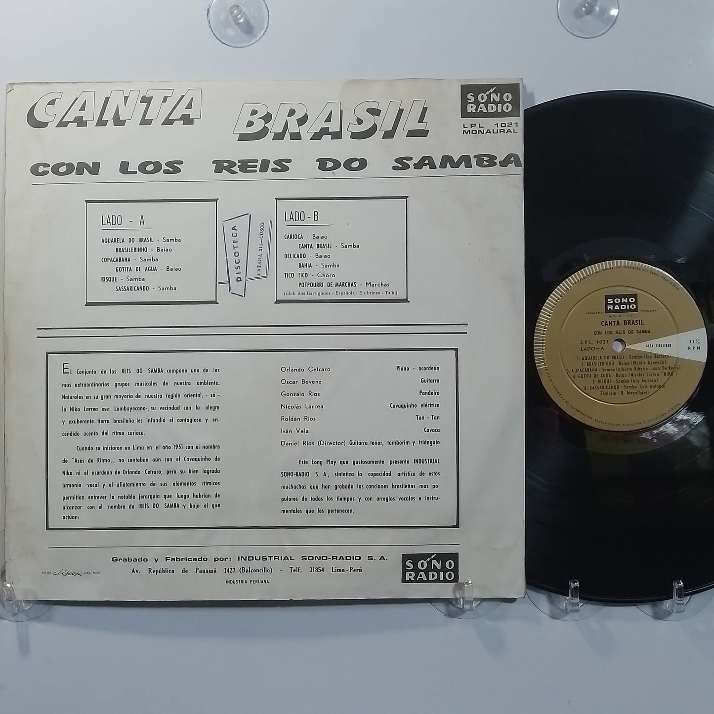 lp Los Reis Do Samba Canta Brasil made Peru 1961 Samba