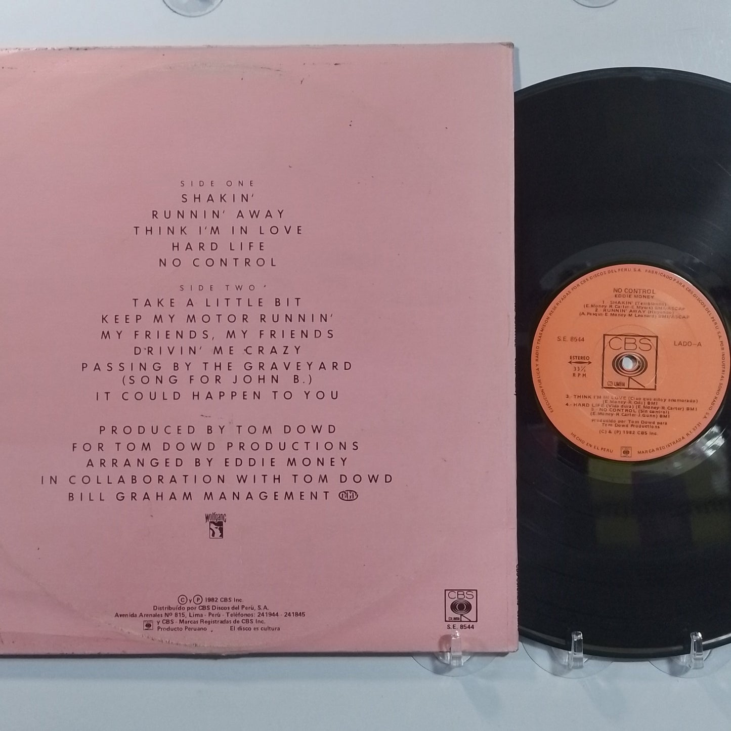 lp Eddie Money No Control made peru 1982 pop rock