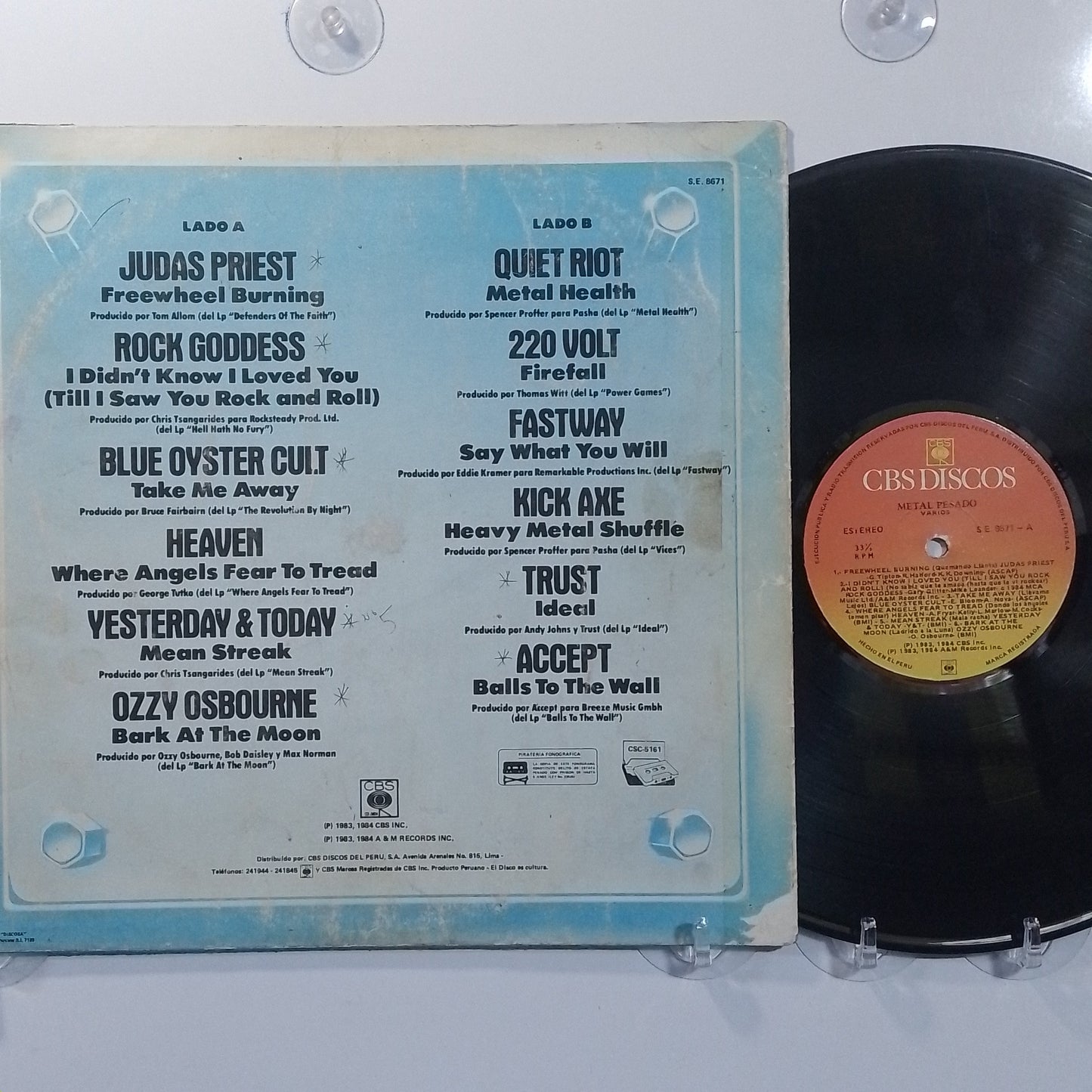 lp Metal Pesado Ozzy Osbourne Quiet Riot Judas Priest varios made Peru 1984 heavy metal