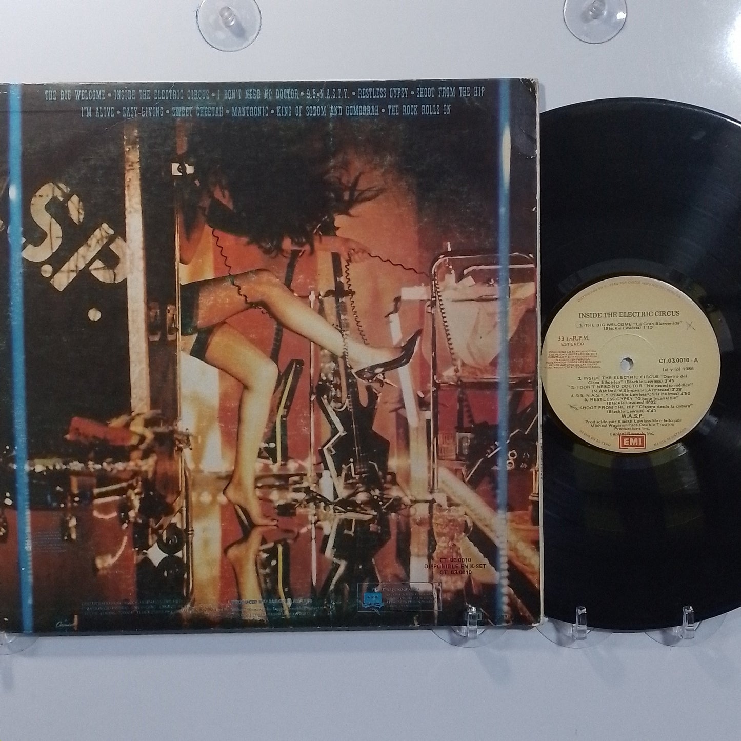 lp W.A.S.P. Inside The Electric Circus made Peru 1986 gatefold heavy metal