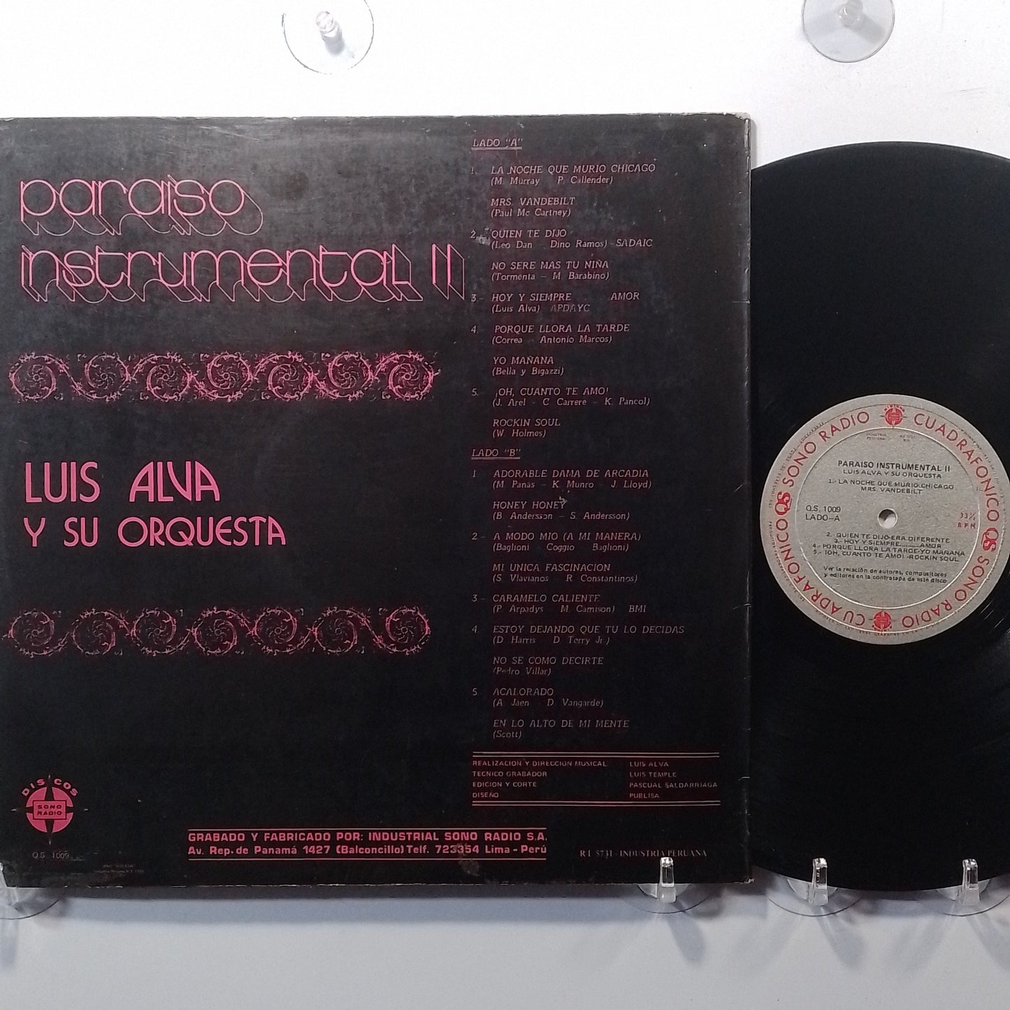 lp Luis Alva Y Su Orquesta Paraiso Instrumental 2 made Peru 1978 instrumental
