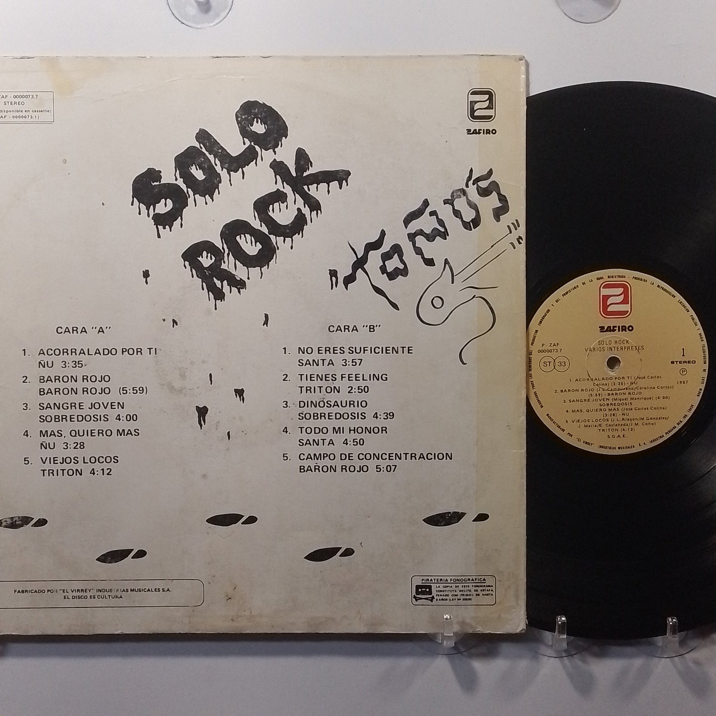 lp Solo Rock Ñu Baron Rojo Sobredosis Triton varios made Peru 1987 hard Rock
