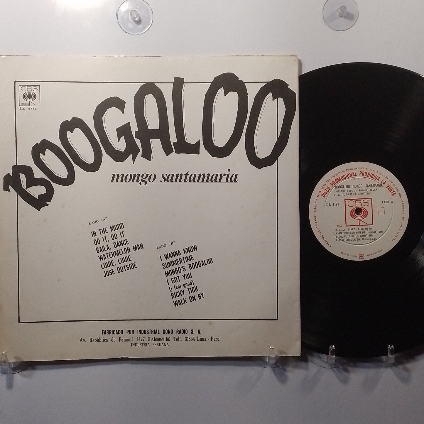 lp Mongo Santamaría Boogaloo made peru 1973 promocional latin boogaloo