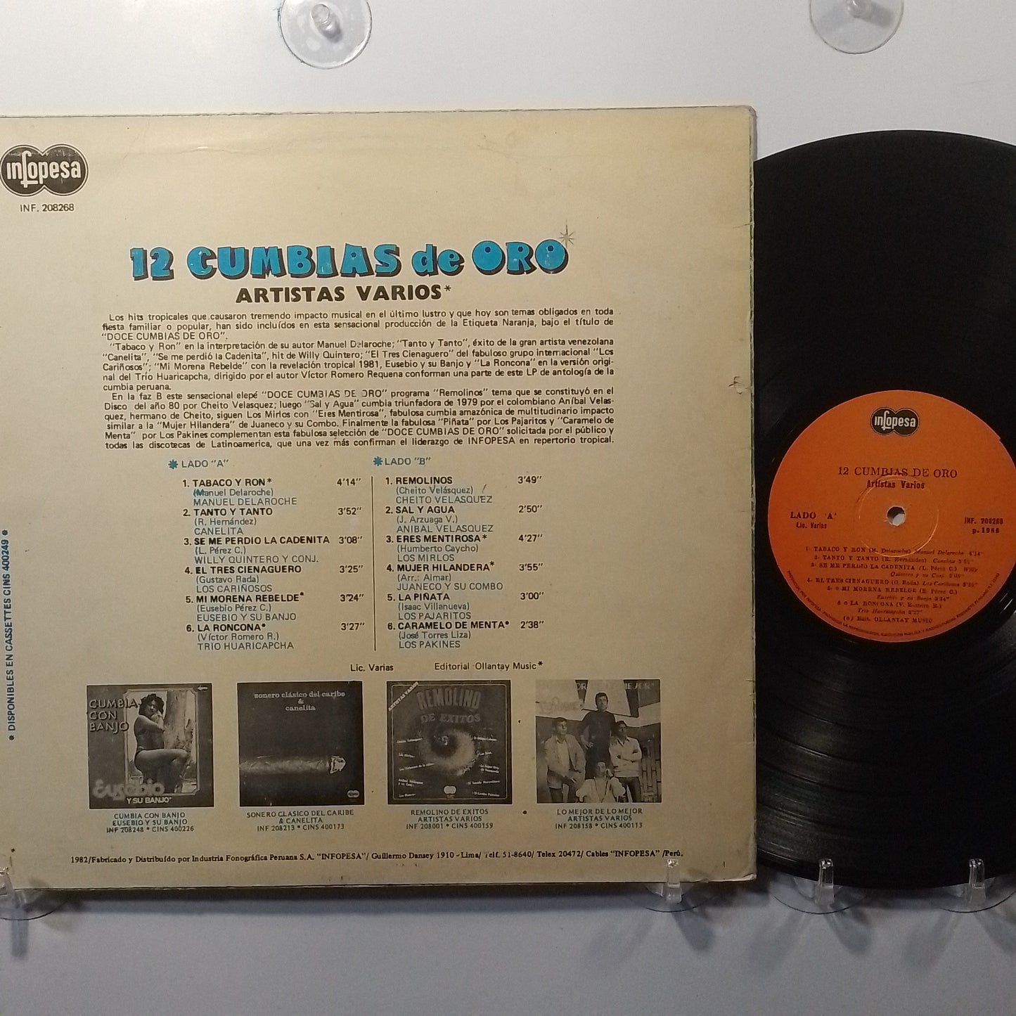lp 12 Cumbias De Oro juaneco y su combo los mirlos los pajaritos varios made peru 1982 latin cumbia