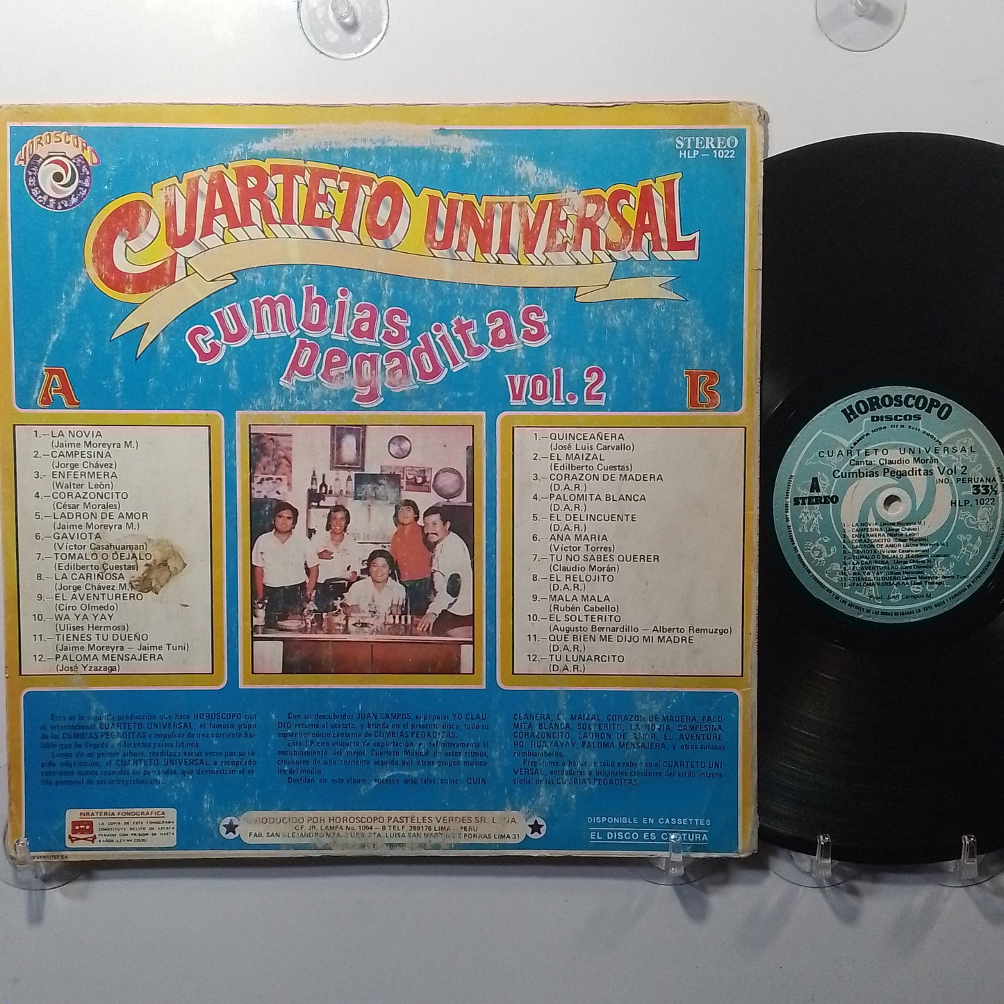 lp Cuarteto Universal Cumbias Pegaditas Vol 2 made peru 1984 latin cumbia