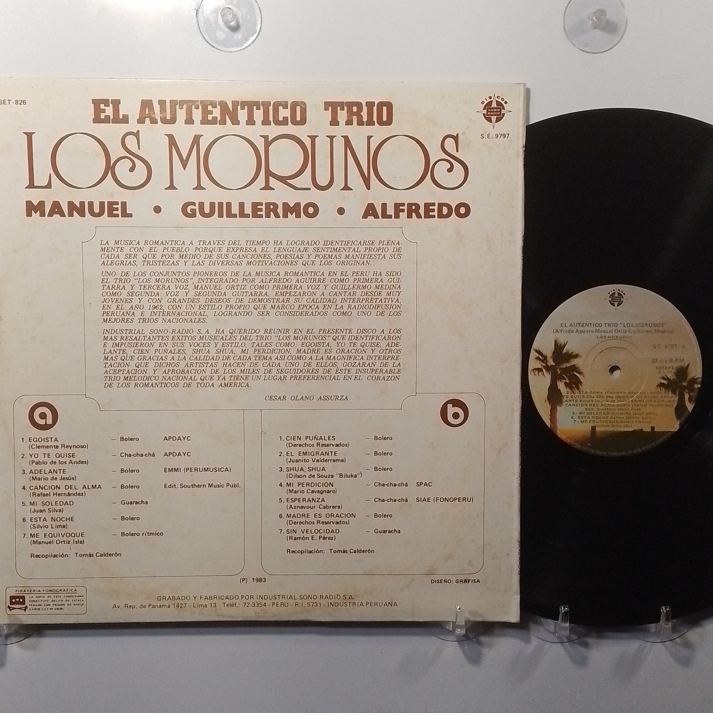 lp los morunos el autentico trio made peru 1983 latin bolero
