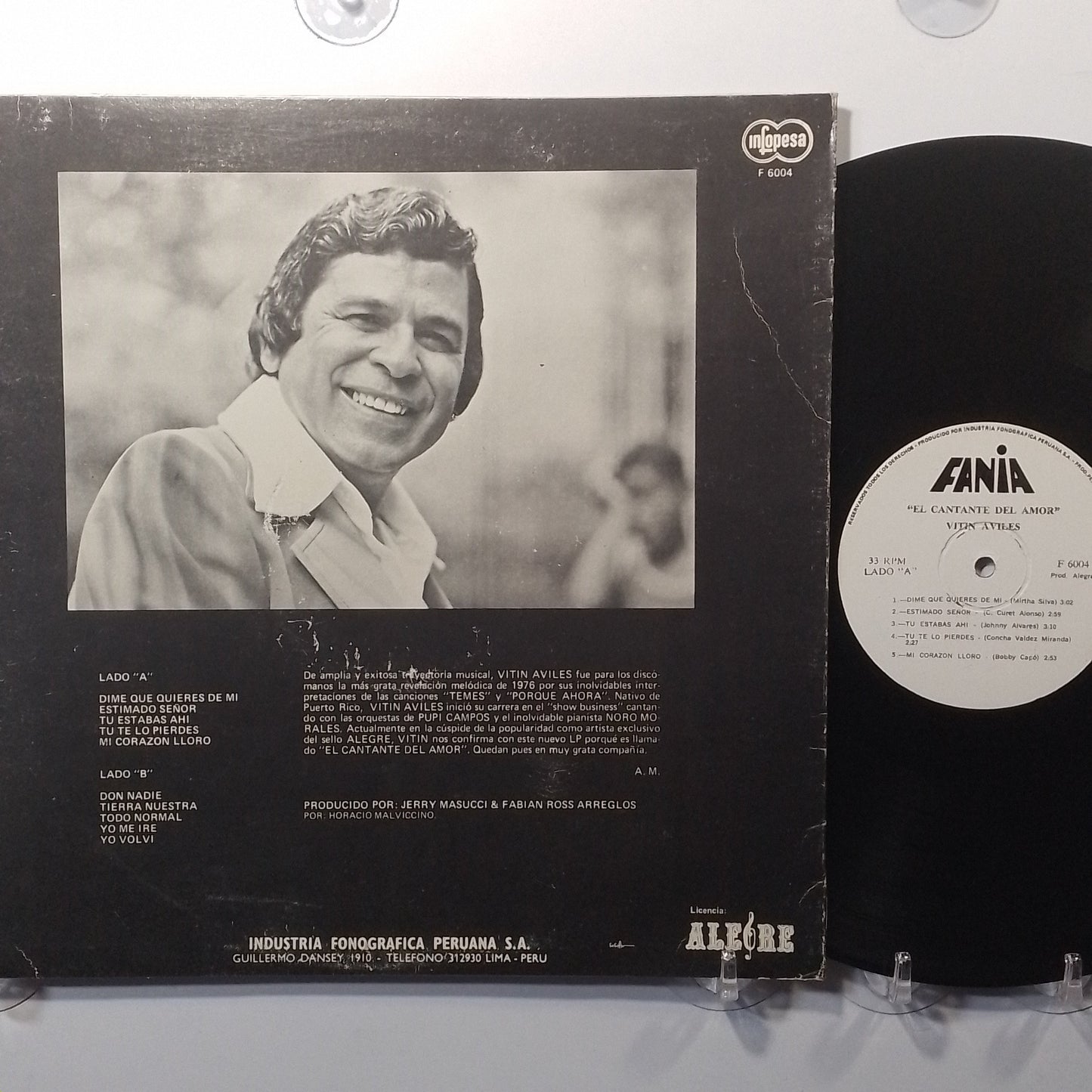 lp Vitin Aviles El Cantante Del Amor made peru 1977 latin bolero