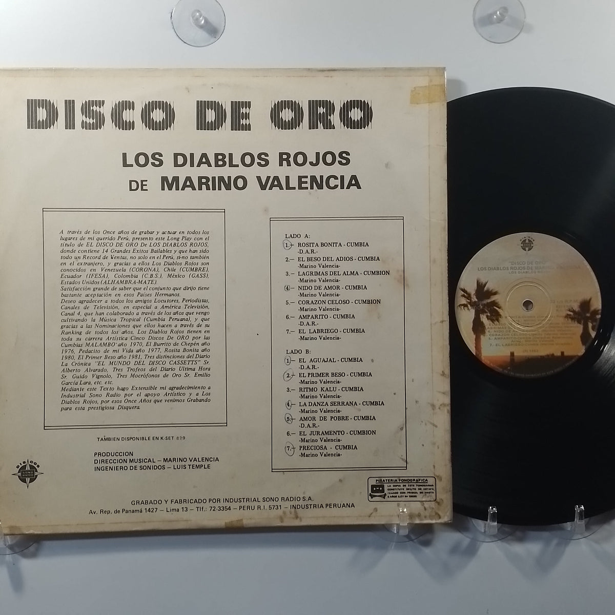 lp los diablos rojos de marino valencia disco de oro made peru 1983 gatefold latin cumbia