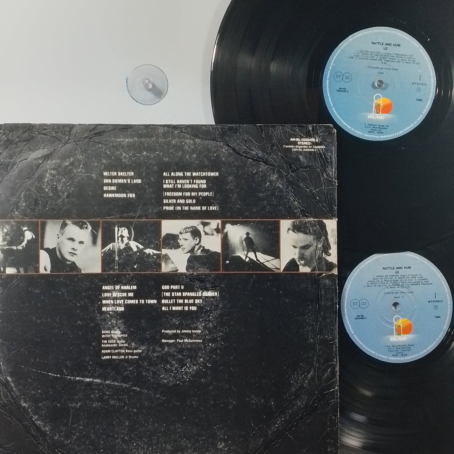 x2 lp u2 rattle and hum made peru 1988 rock