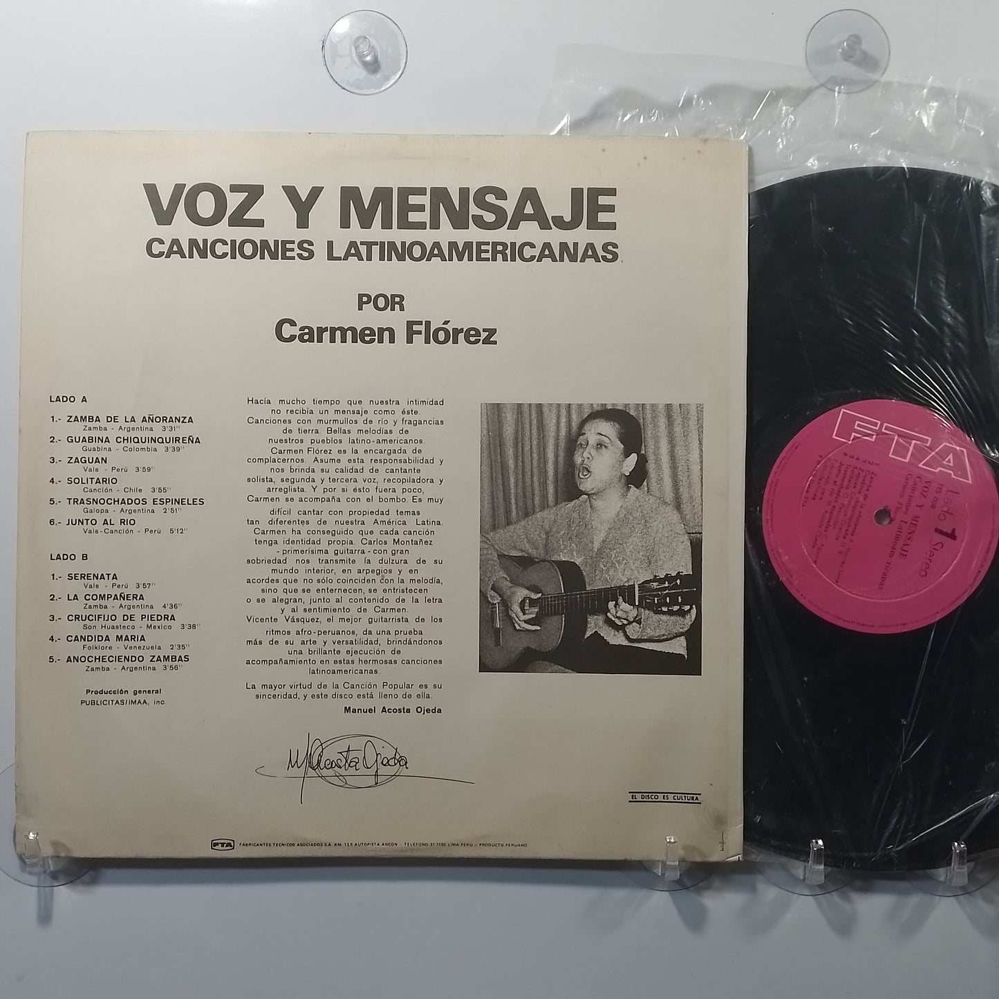 lp carmen flores voz y mensaje canciones latinoamericanas made peru 1978 sellado latin folk