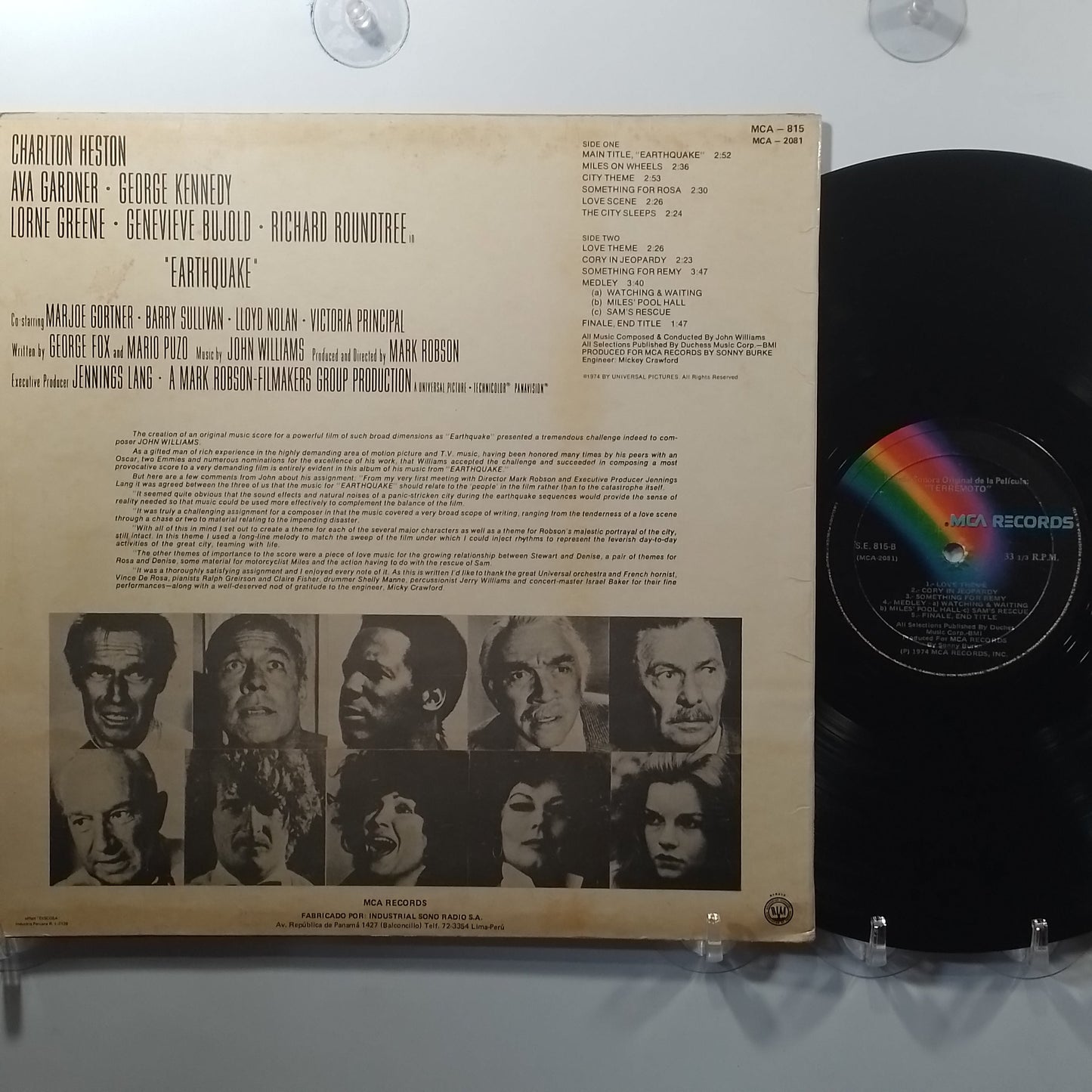 lp terremoto earthquake John Williams made peru 1975 soundtrack