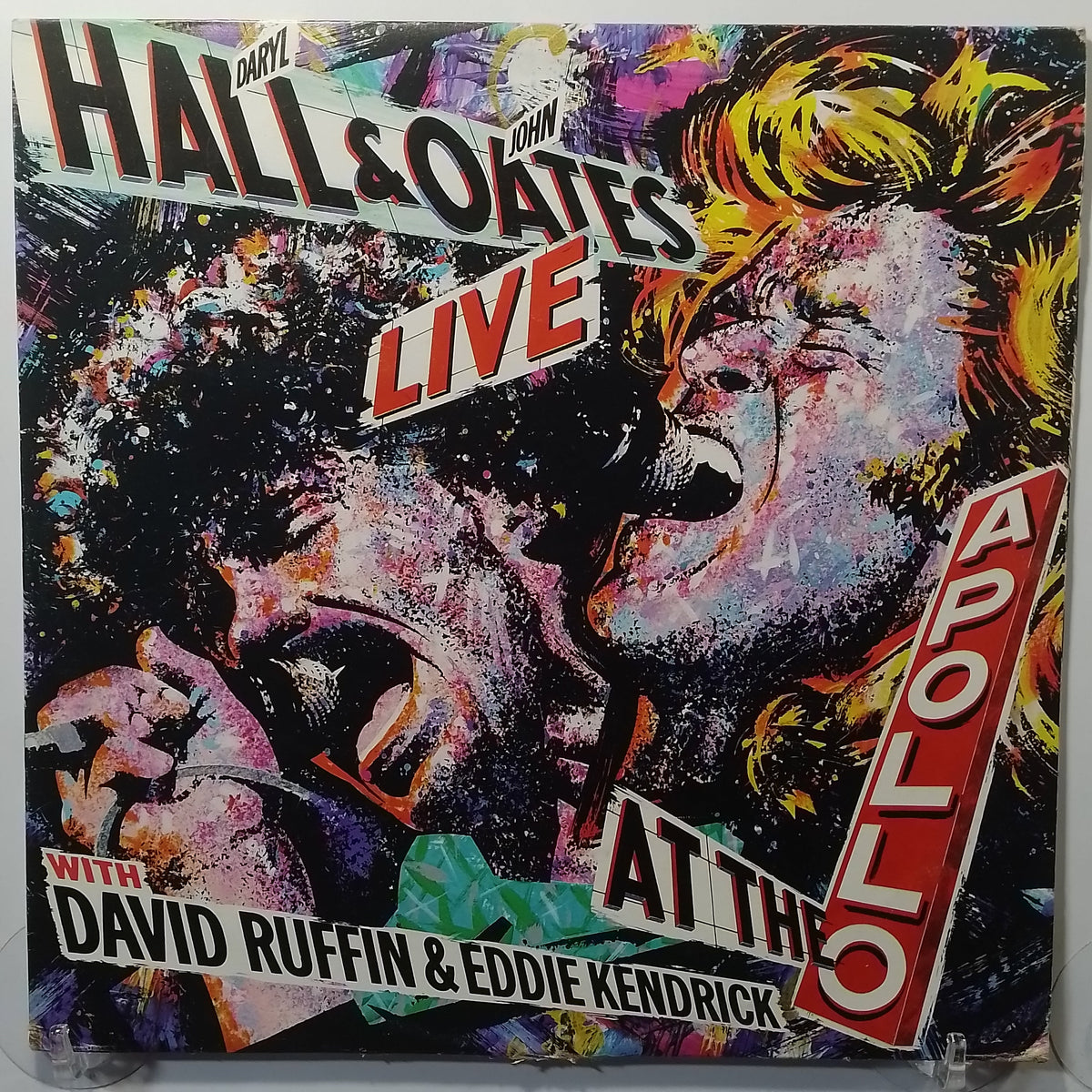 lp daryl hall & john oates with david ruffin & eddie kendricks live at the apollo made venezuela 1985 con insert pop rock