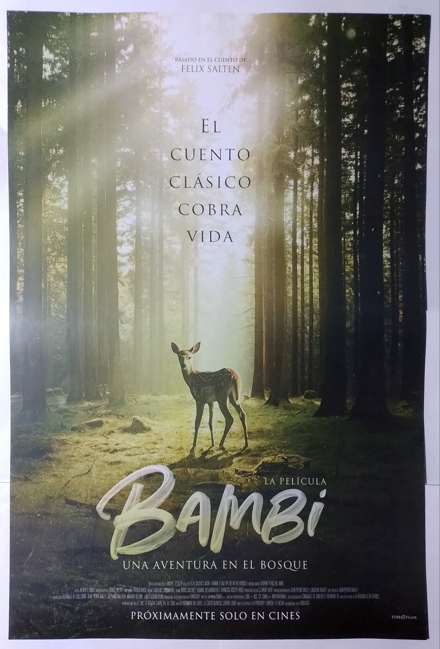 poster cine original bambi una aventura en el bosque