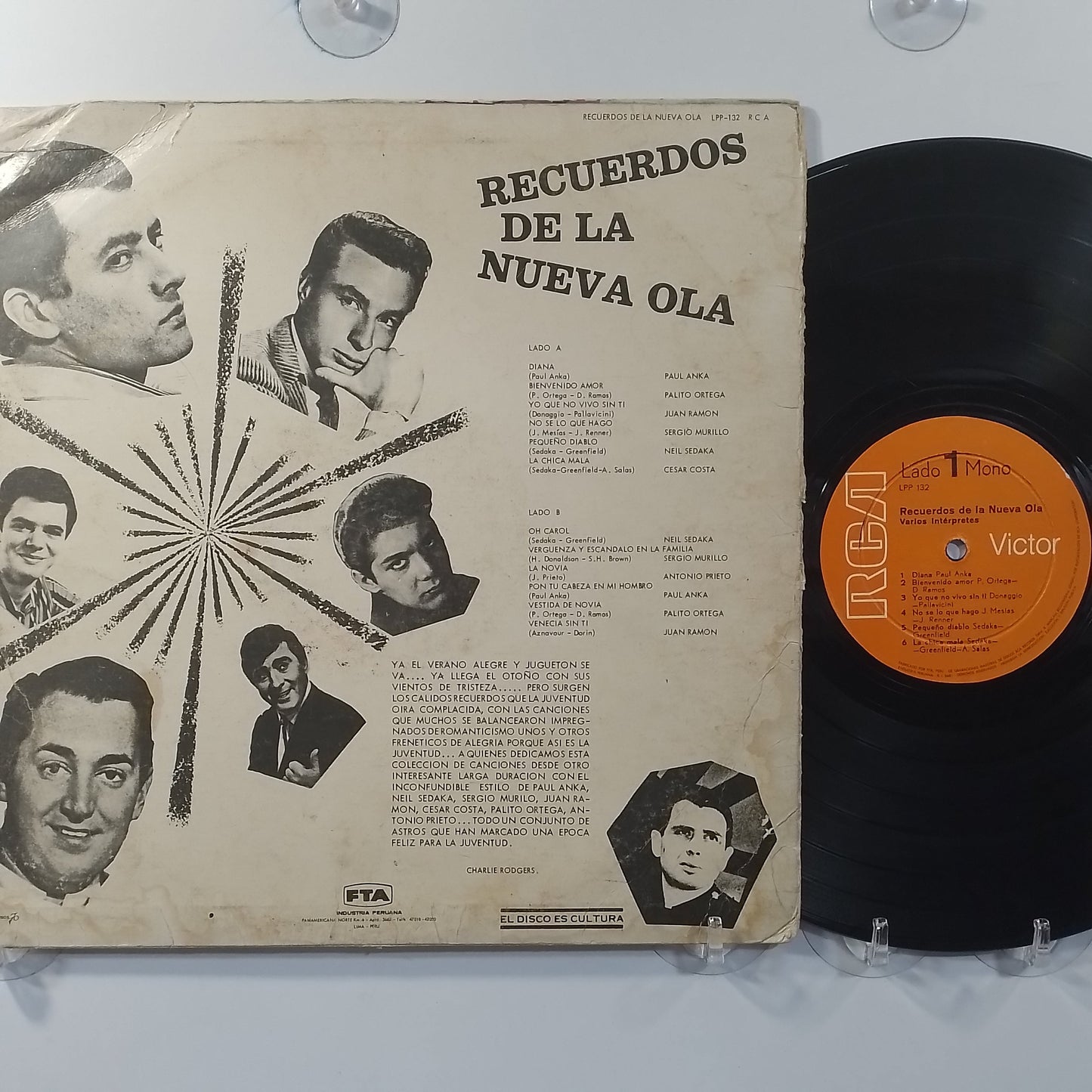 lp Recuerdos De La Nueva Ola palito ortega paul anka neil sedaka varios made peru 1969 latin pop balada