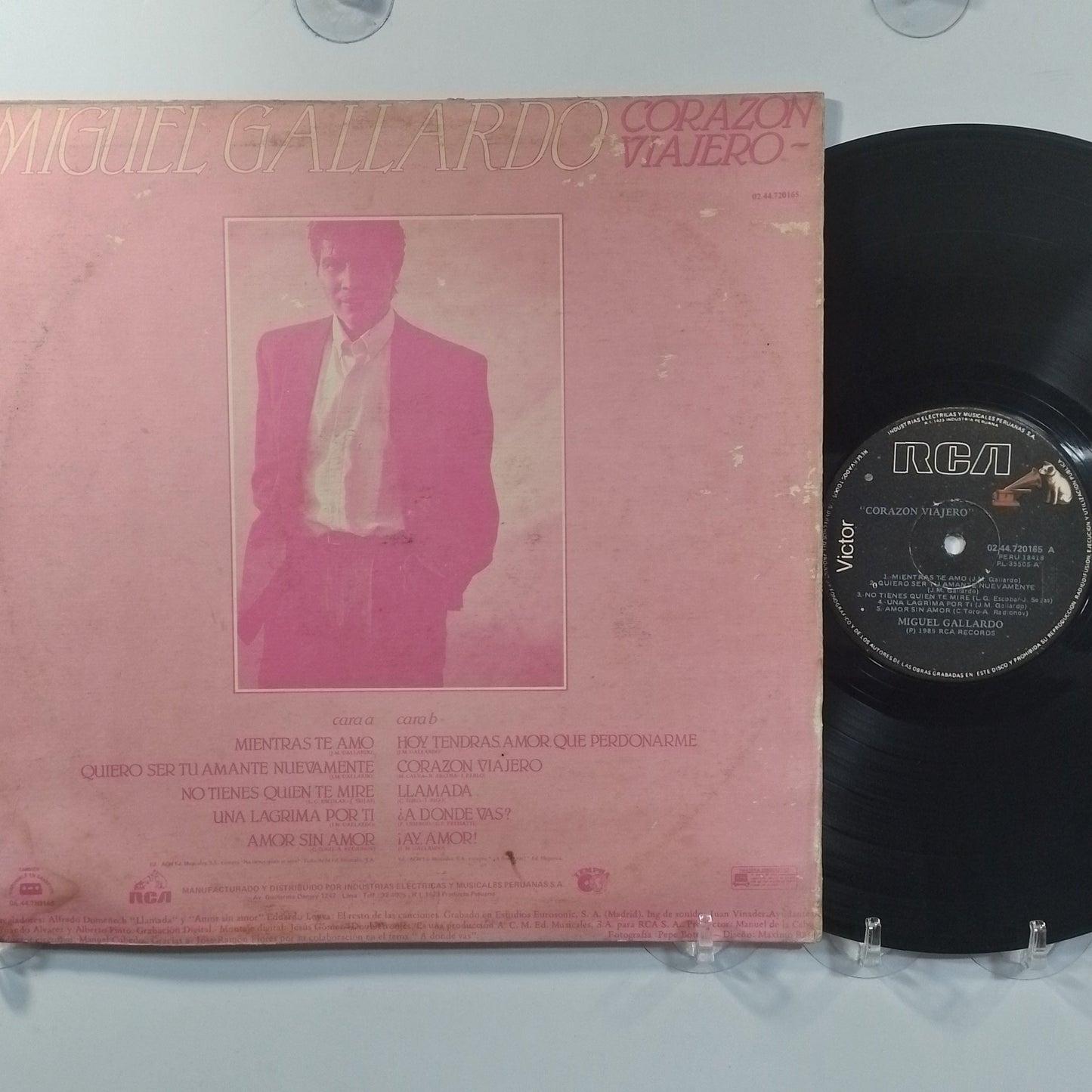lp Miguel Gallardo Corazon Viajero made peru 1985 latin pop