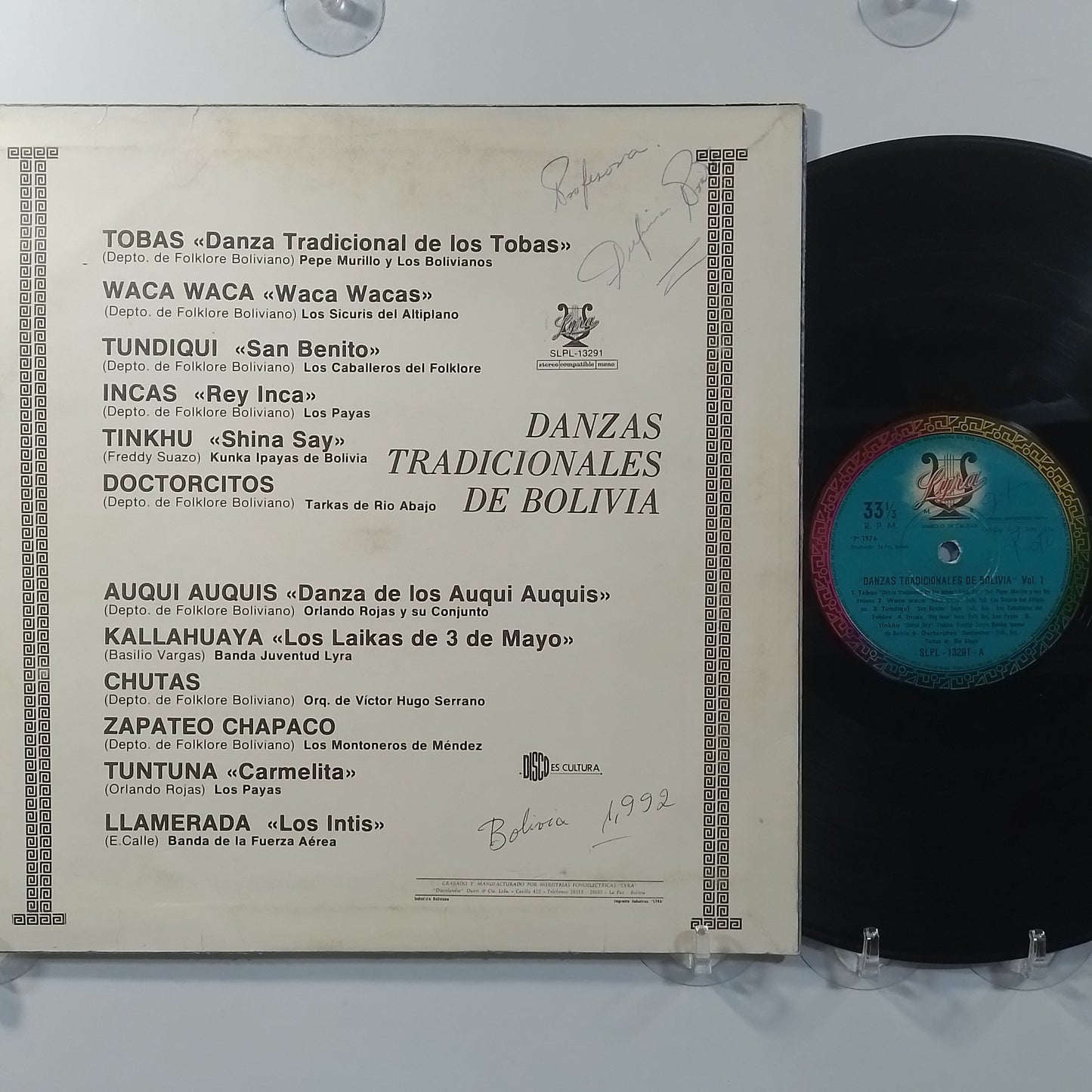 lp Danzas Tradicionales De Bolivia Pepe Murillo Y Los Bolivianos Los Sicuris Del Altiplano Los Payas varios made bolivia 1976 andean folk