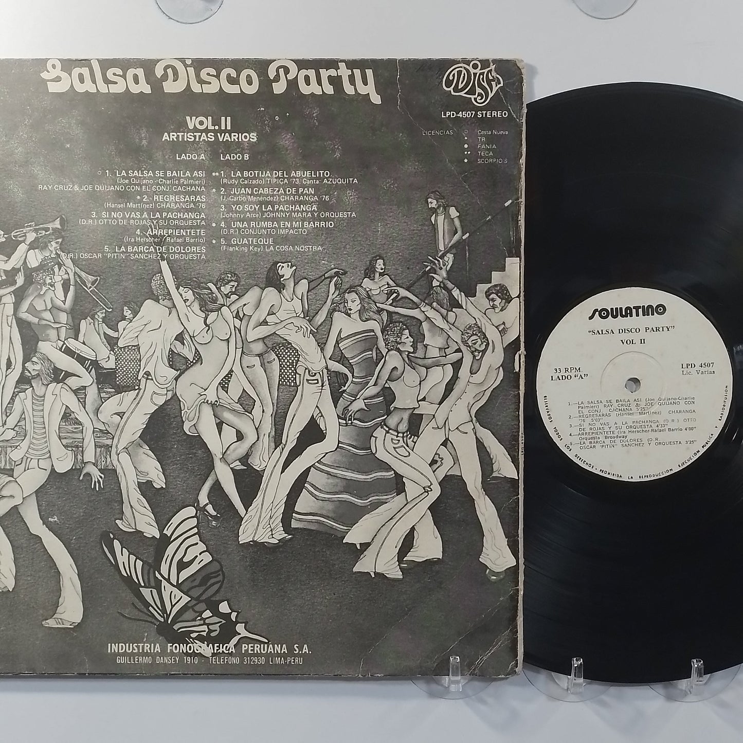 lp Salsa Disco Party Vol 2 Oscar Pitin Sanchez Ray Cruz & Joe Quijano Tipica 73 varios made peru 1977 guaguanco salsa