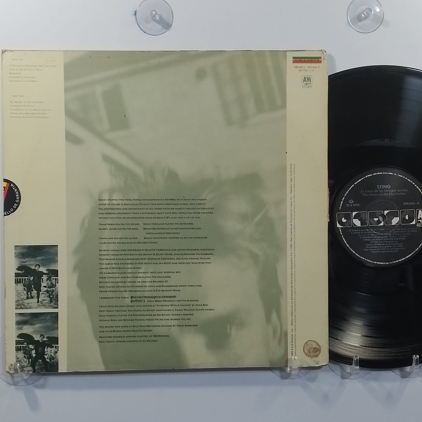 lp Sting The Dream Of The Blue Turtles El Sueño De Las Tortugas Azules made venezuela 1985 con insert rock