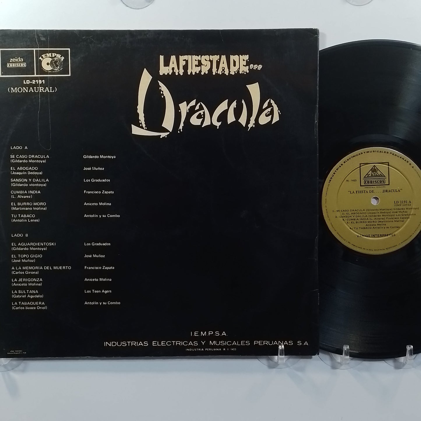 lp La Fiesta de Dracula Gildardo Montoya Los Graduados Jose Munoz varios made peru 1972 cumbia porro