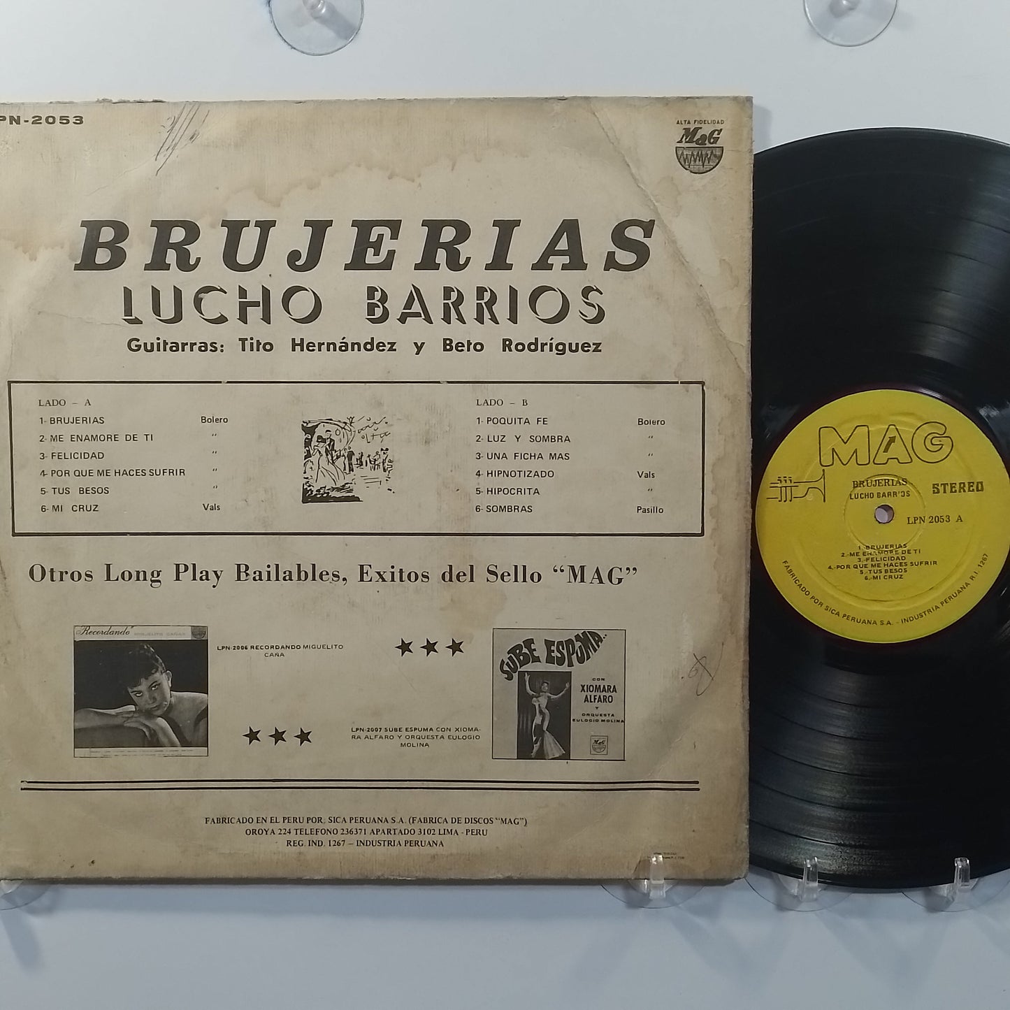 lp Lucho Barrios Brujerías made peru 1960 latin bolero