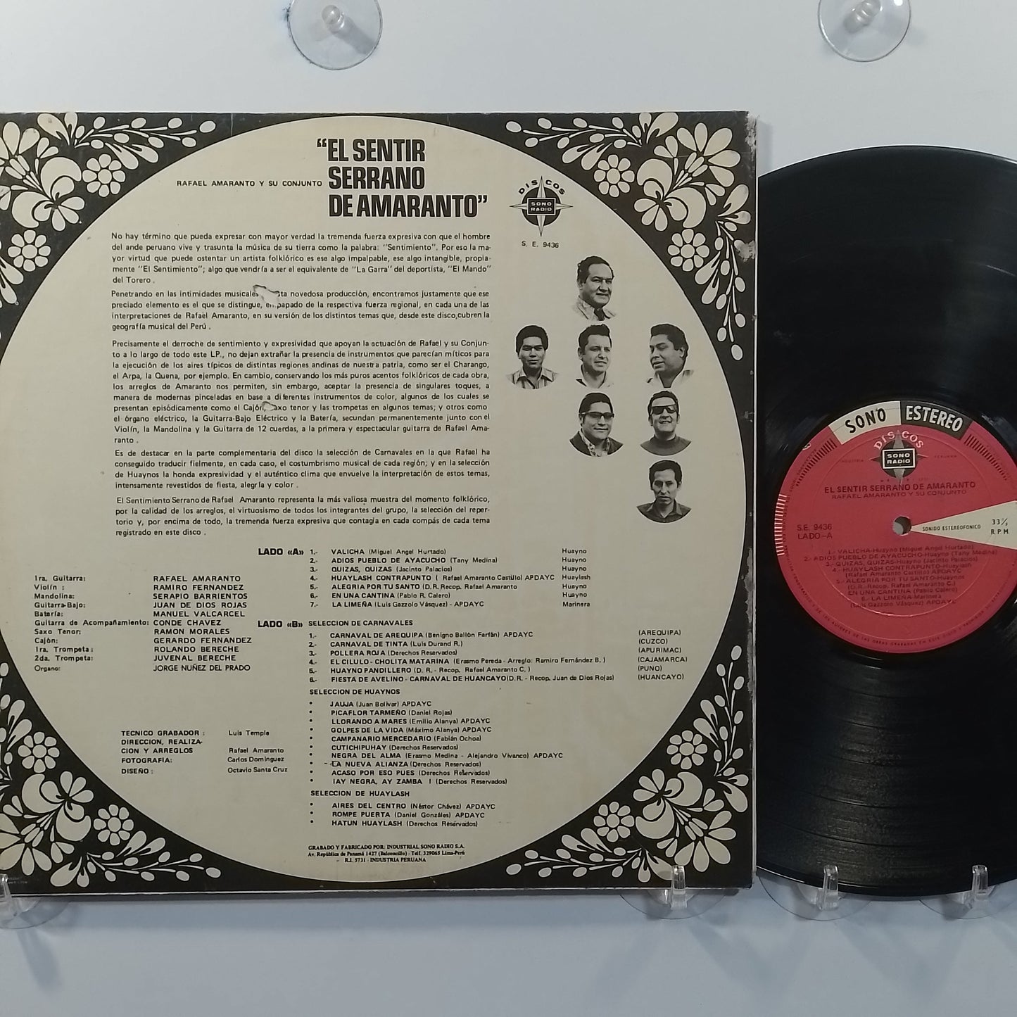 lp Rafael Amaranto Y Su Conjunto El Sentir Serrano De Amaranto made peru 1973 huayno folk