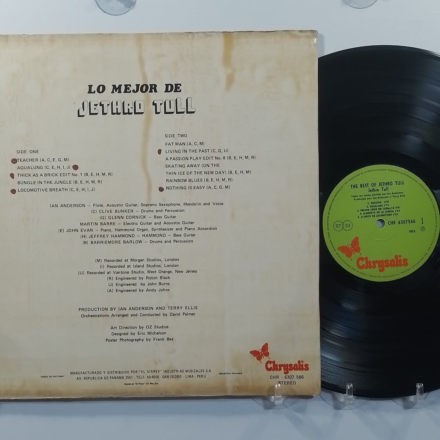 lp Jethro Tull Lo Mejor De Jethro Tull made peru 1976 rock