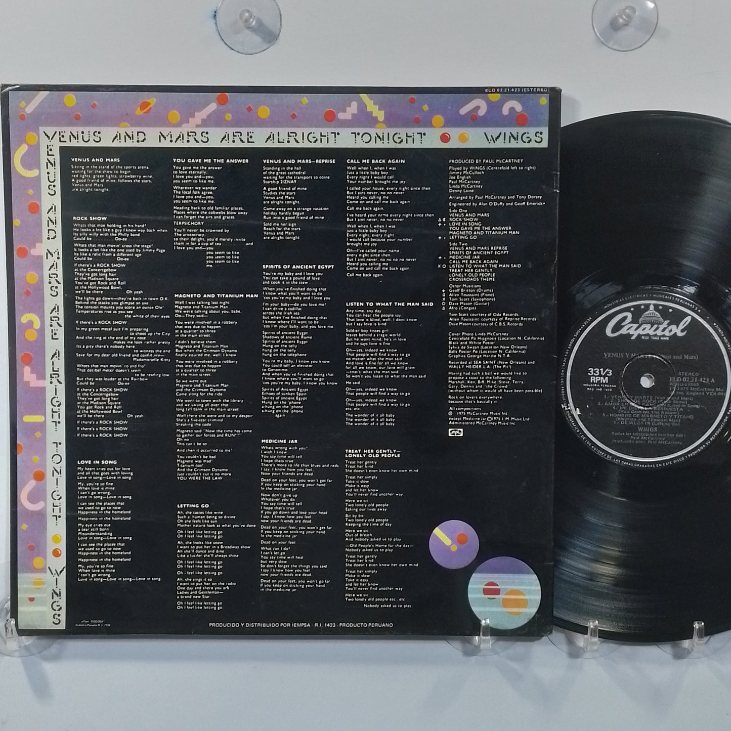 lp Wings venus and mars made peru 1975 gatefold pop rock