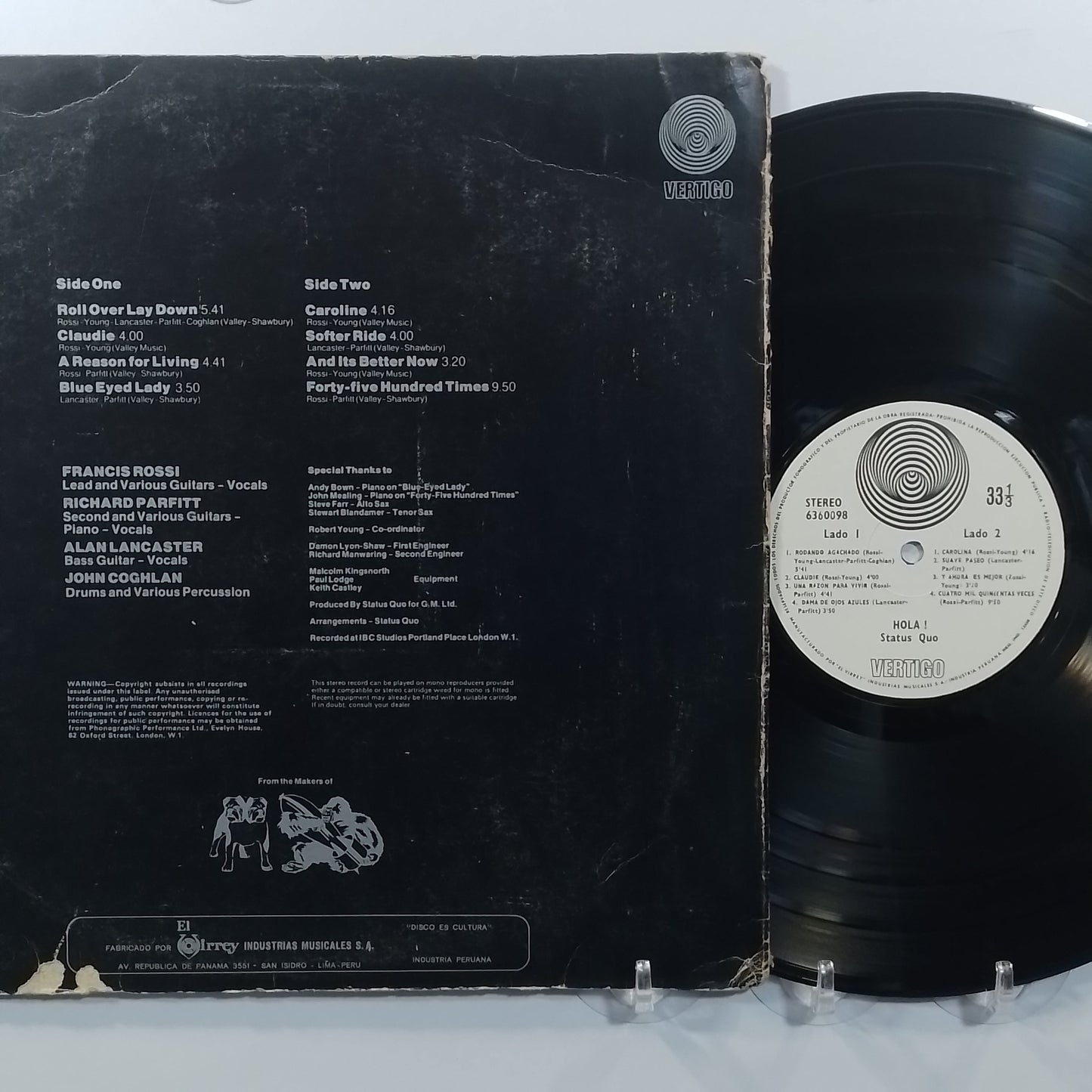 lp Status Quo Hello made peru 1985 rock