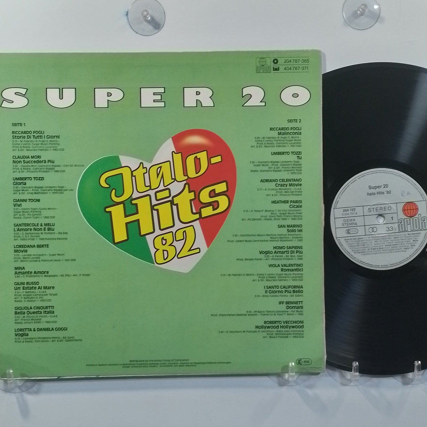 lp Super 20 Italo Hits 82 Umberto Tozzi Riccardo Fogli Claudia Mori varios made alemania 1982 euro pop