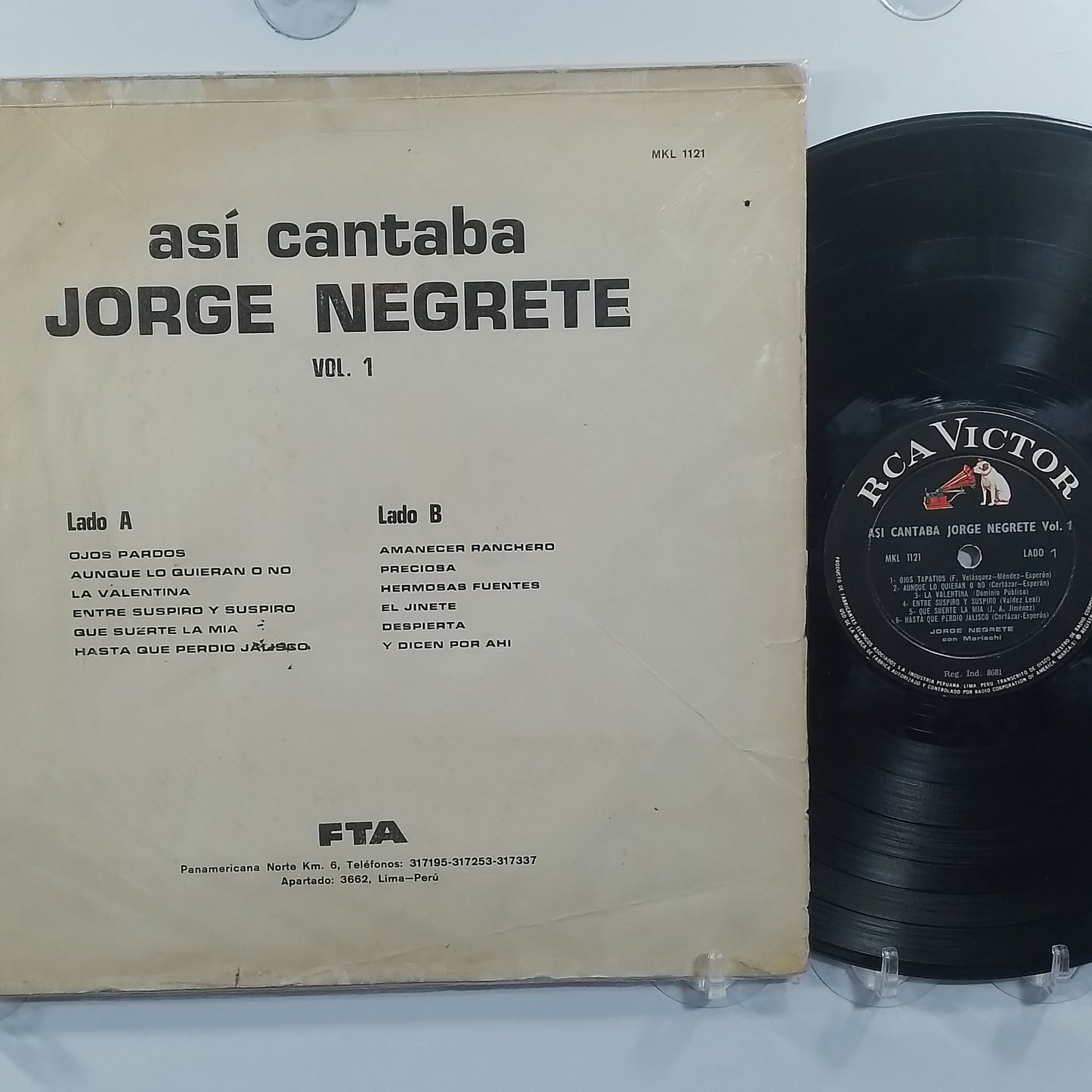 lp Jorge Negrete Asi Cantaba Jorge Negrete Vol I made peru 1959 ranchera folk